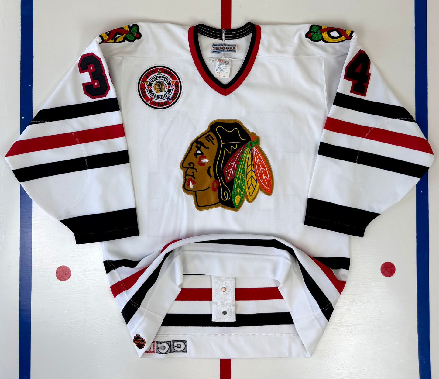 Chicago Blackhawks Dominik Hasek 1990-1991 NHL Hockey Jersey (44/Medium)