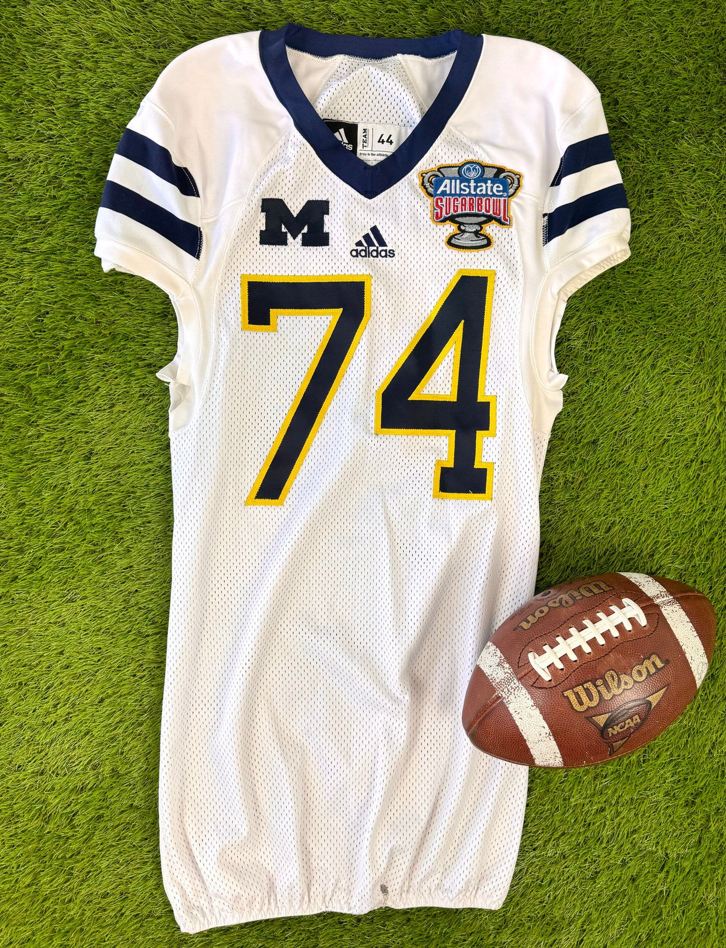 Michigan Wolverines 2012 Sugar Bowl Game Issued Jersey (44/Large)