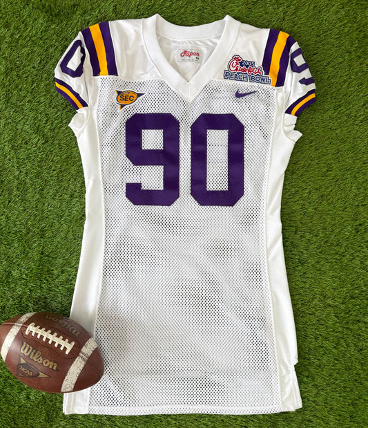 LSU Tigers Melvin Oliver 2005 Peach Bowl College Football Jersey (50/XL)