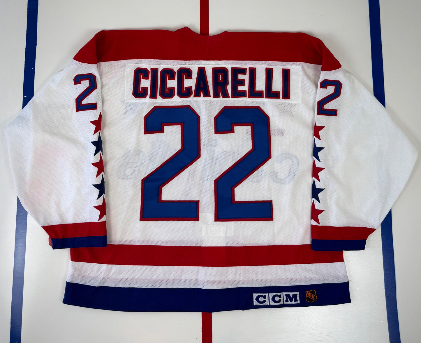 Washington Capitals Dino Ciccarelli 1990-1991 Game Issued NHL Hockey Jersey (54/XXL)