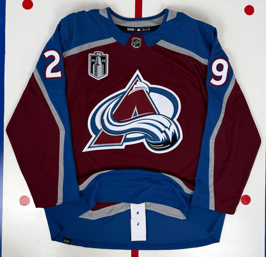 Colorado Avalanche Nathan Mackinnon 2022 Stanley Cup Finals NHL Hockey Jersey (54/XL)