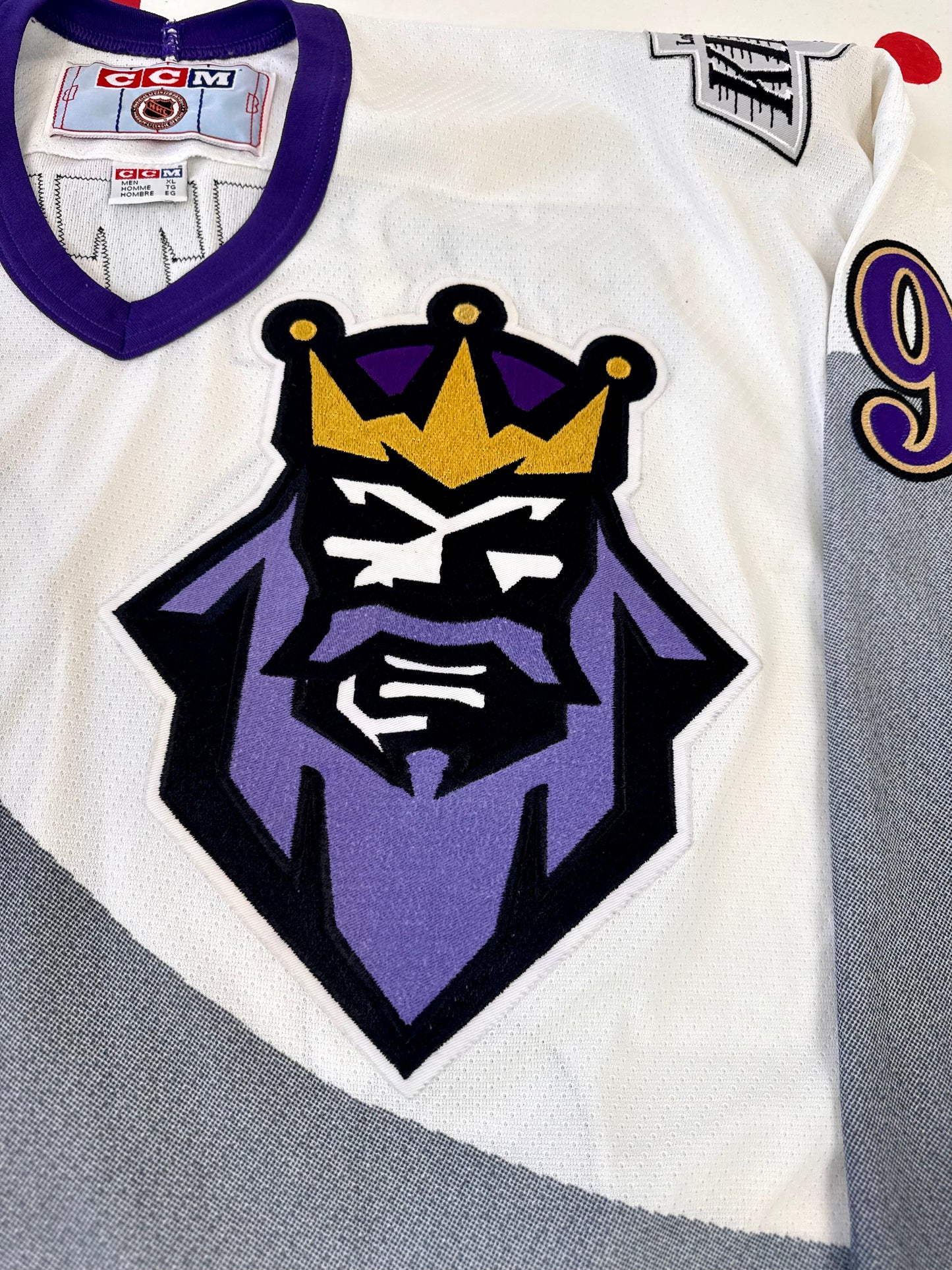 Los Angeles Kings 1995-1996 Wayne Gretzky Alternate “Burger King” NHL Hockey Jersey (XL)
