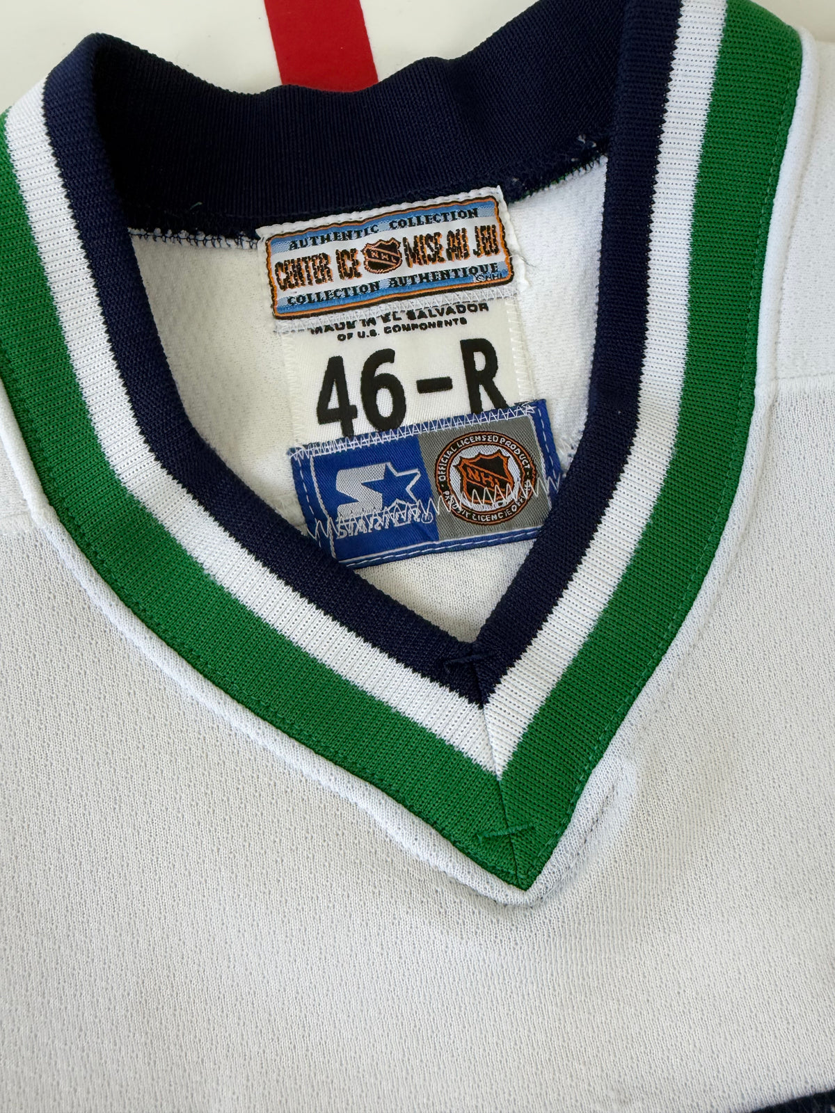Hartford Whalers Jean-Sebastien Giguere 1996-1997 NHL Hockey Jersey (46/Medium)
