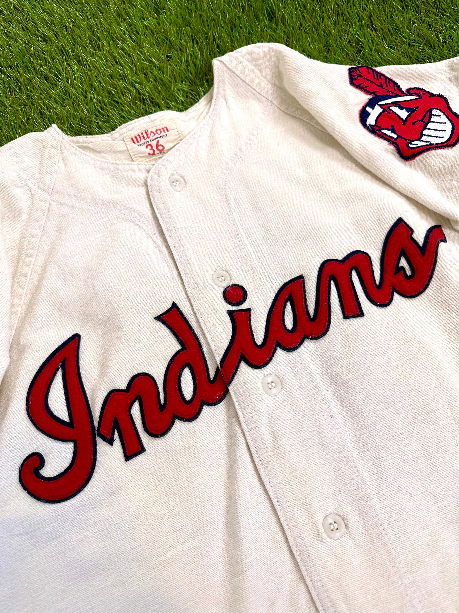 Cleveland Indians Larry Doby 1955 MLB Baseball Jersey 36 Small Grail Snipes