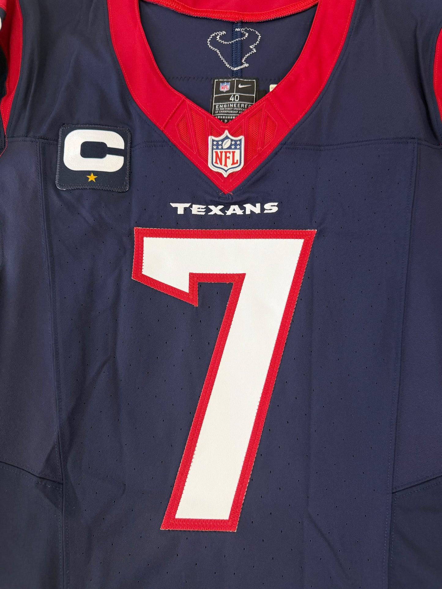 Houston Texans CJ Stroud 2023 Team Issued NFL Football Jersey (40/Medium)