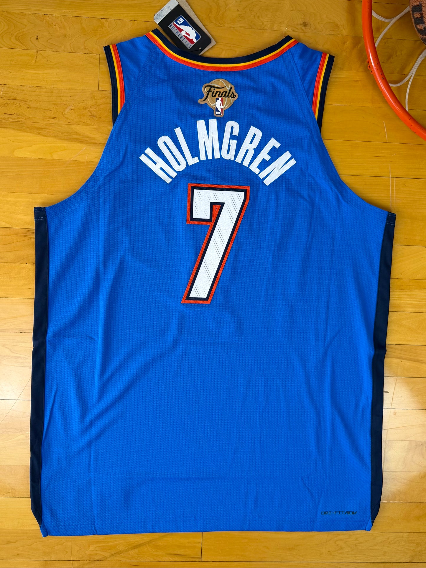 Oklahoma City Thunder Chet Holmgren 2025 NBA Finals Basketball Jersey (52/XL)