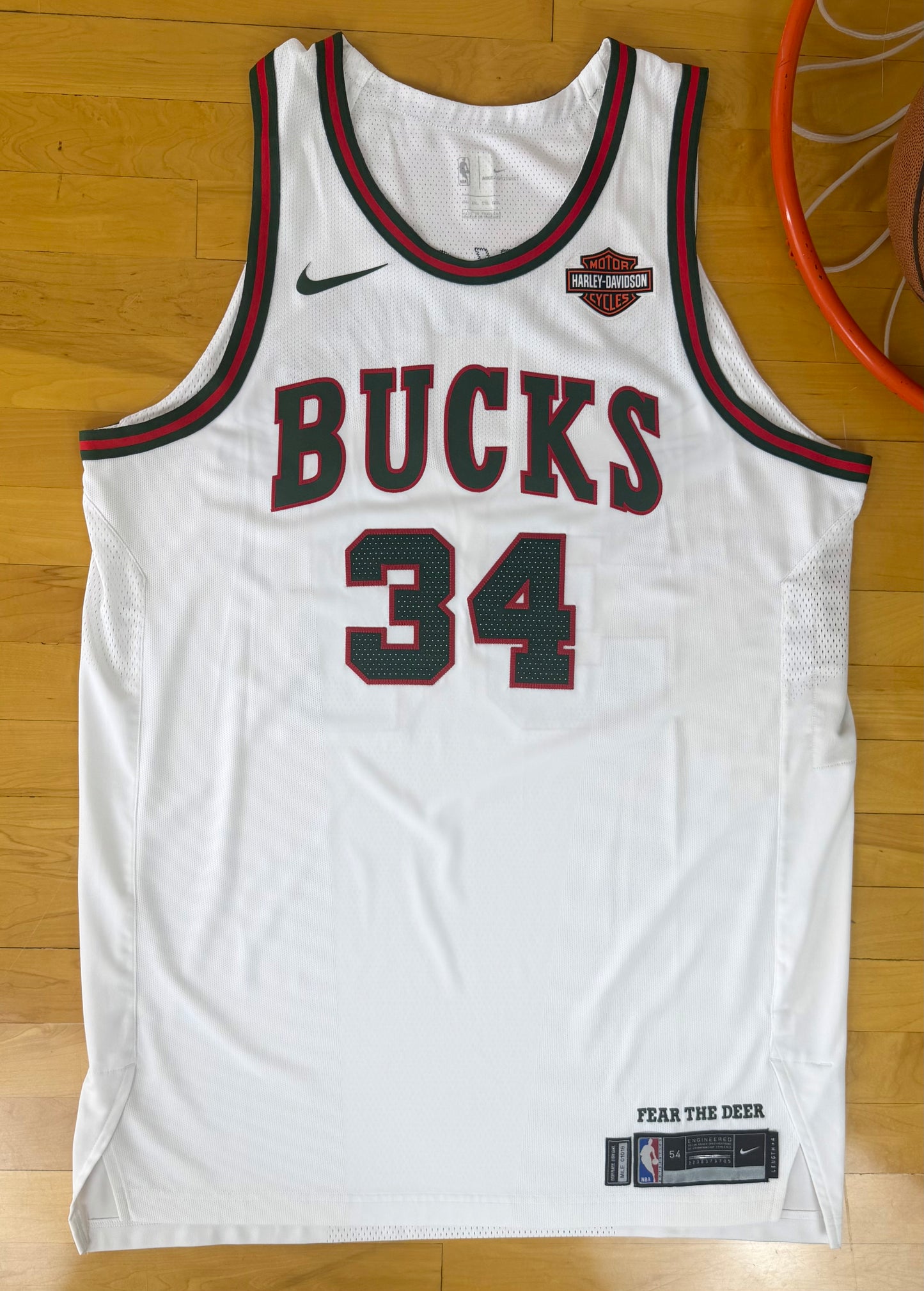 Milwaukee Bucks Giannis Antetokounmpo 2017-2018 Throwback NBA Basketball Jersey (54/XXL)