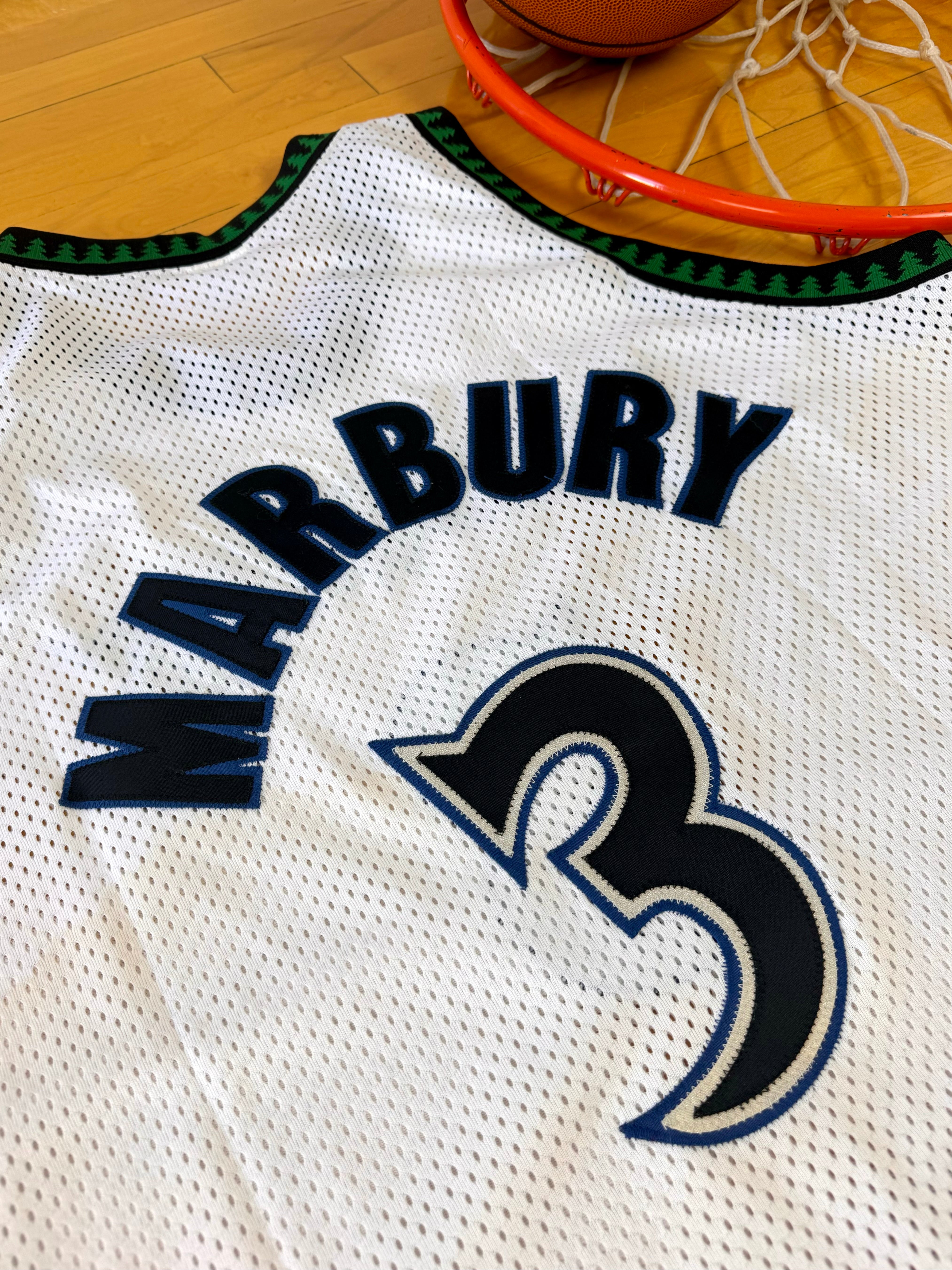 100% Authentic Stephon Marbury Vintage Starter Wolves Jersey Size 52 2XL. retailer Jersey