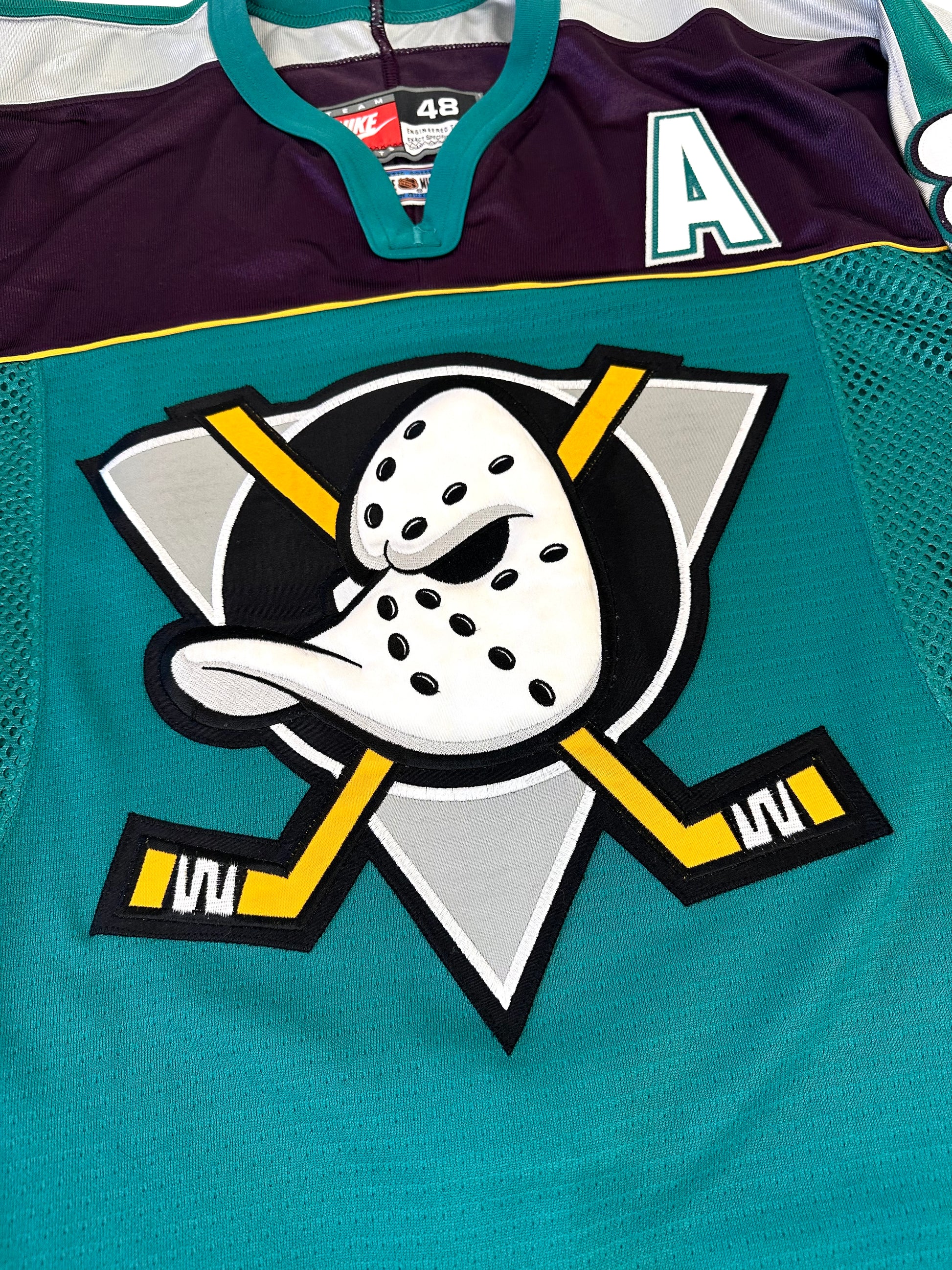 Mighty Ducks of Anaheim 1997-1999 Alternate Teemu Selanne NHL Hockey Jersey  (48/Large)