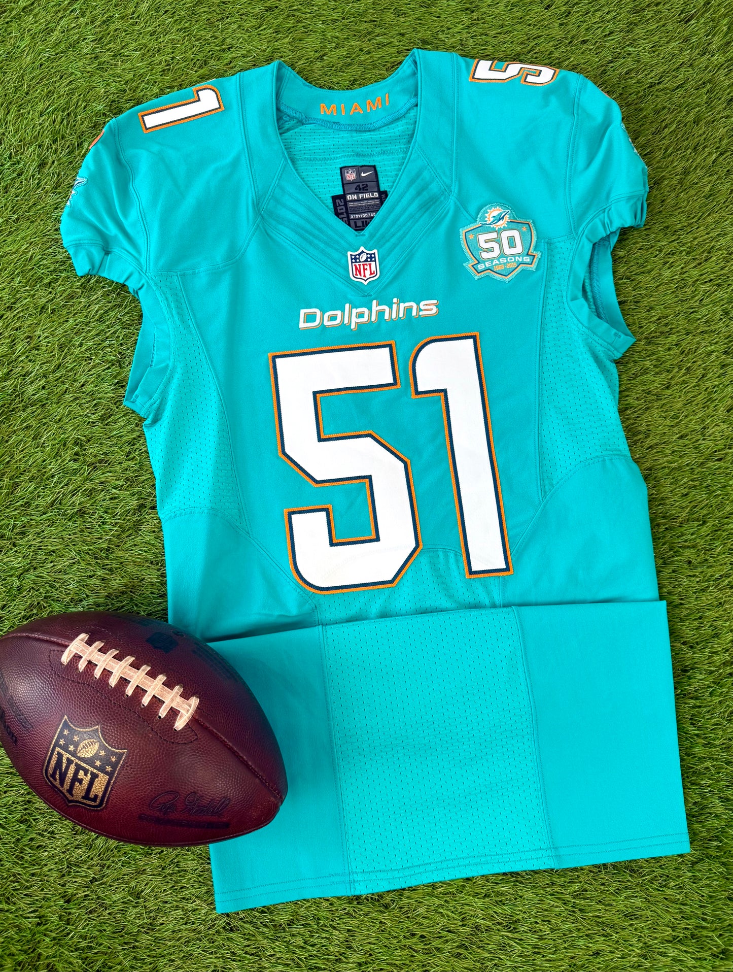 Miami Dolphins Mike Pouncey 2015 NFL Football Jersey (42/Medium)