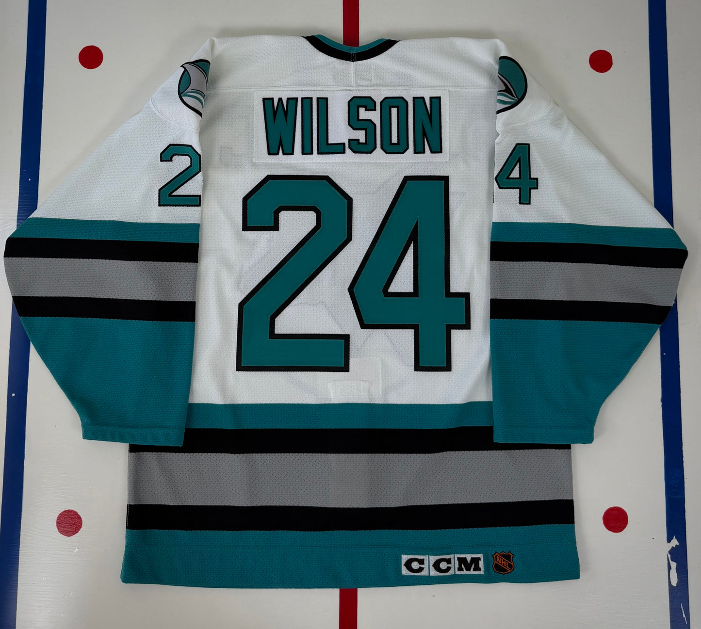 San Jose Sharks Doug Wilson 1991-1992 NHL Hockey Jersey (48/Large)