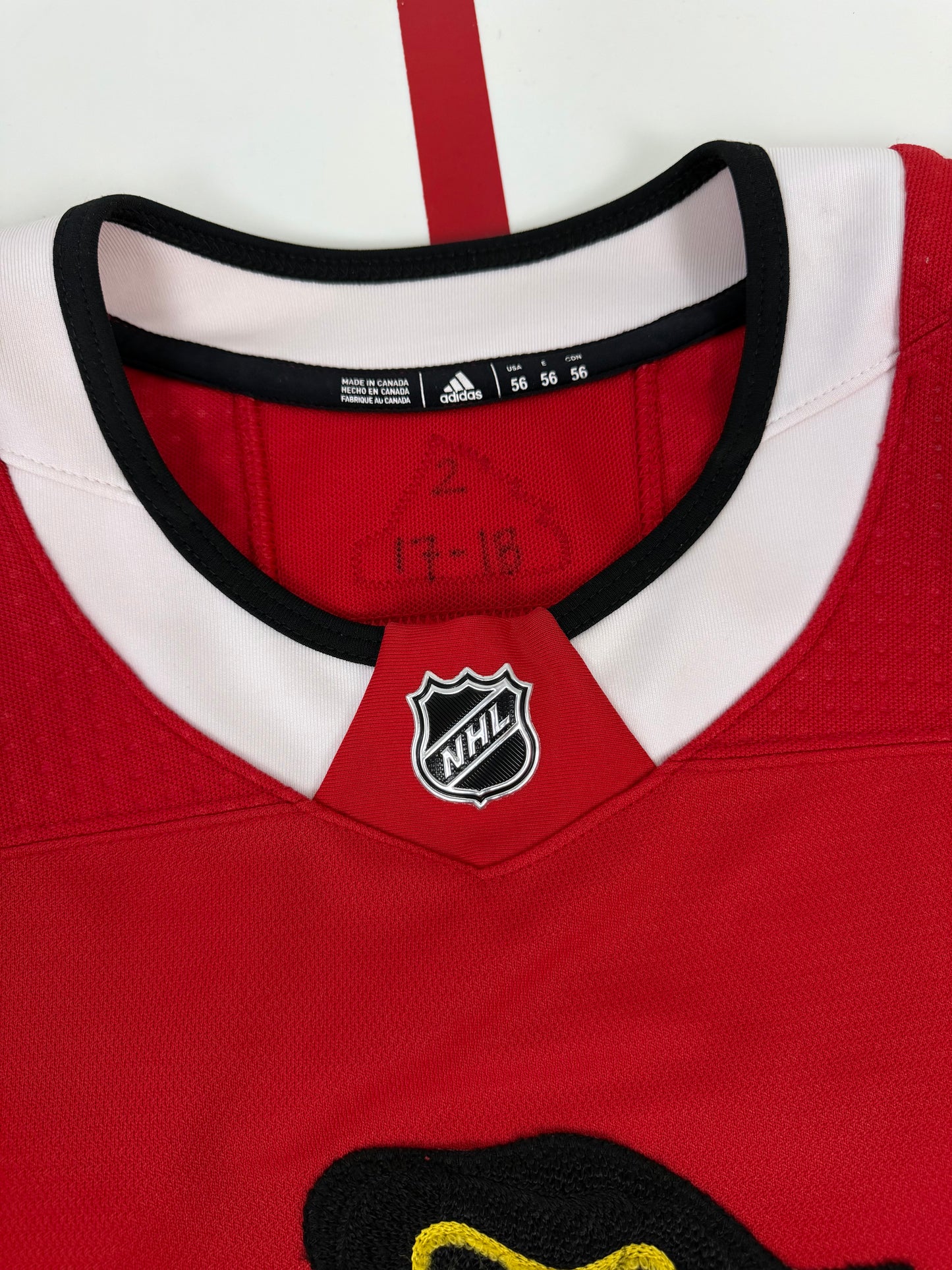 Chicago Blackhawks Ryan Hartman Game Worn 2017-2018 NHL Hockey Jersey (56/XXL)