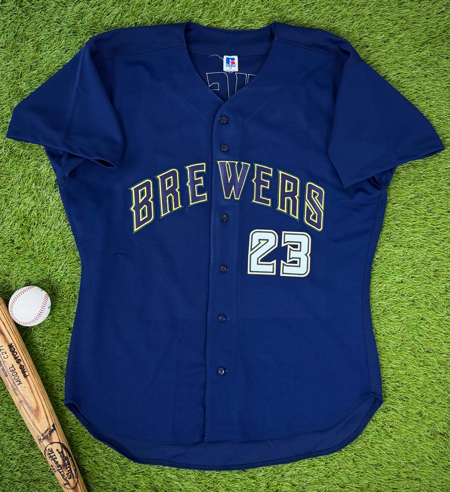 Milwaukee Brewers Greg Vaughn 1994 Prototype Alternate MLB Baseball Jersey (48/XL)