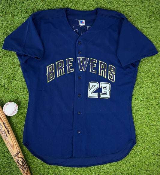 Milwaukee Brewers Greg Vaughn 1994 Prototype Alternate MLB Baseball Jersey (48/XL)