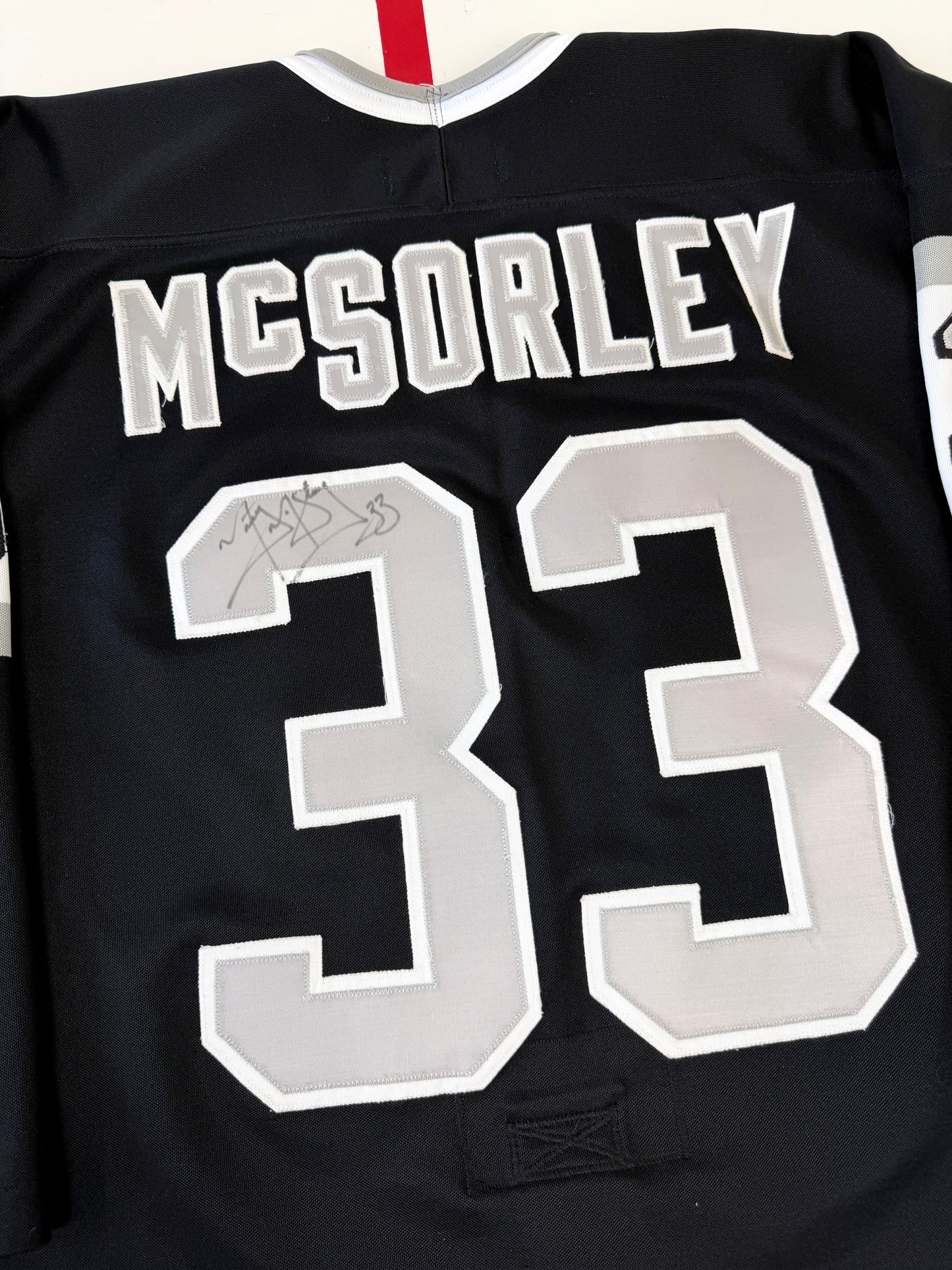 Los Angeles Kings Marty McSorley Autographed 1990-1991 NHL Hockey Jersey (44/Medium)