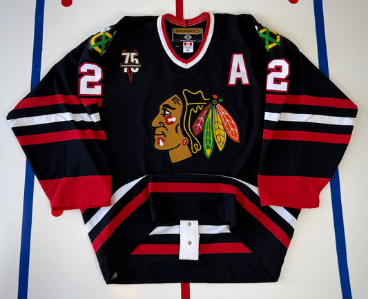 Chicago Blackhawks Boris Mironov 2000-2001 Autographed NHL Hockey Jersey (52/XL)