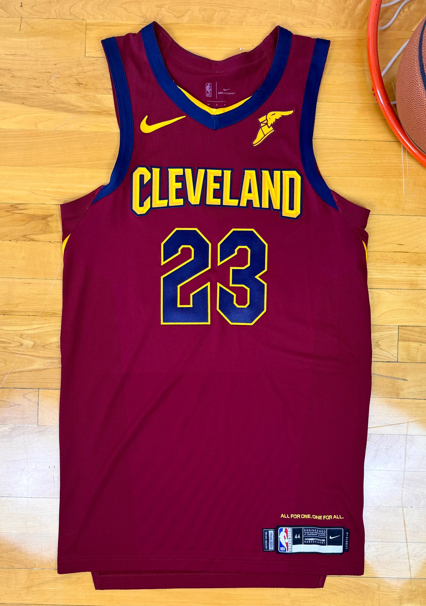 Cleveland Cavaliers 2017-2018 Lebron James Team Issued NBA Basketball Jersey (44/Large)