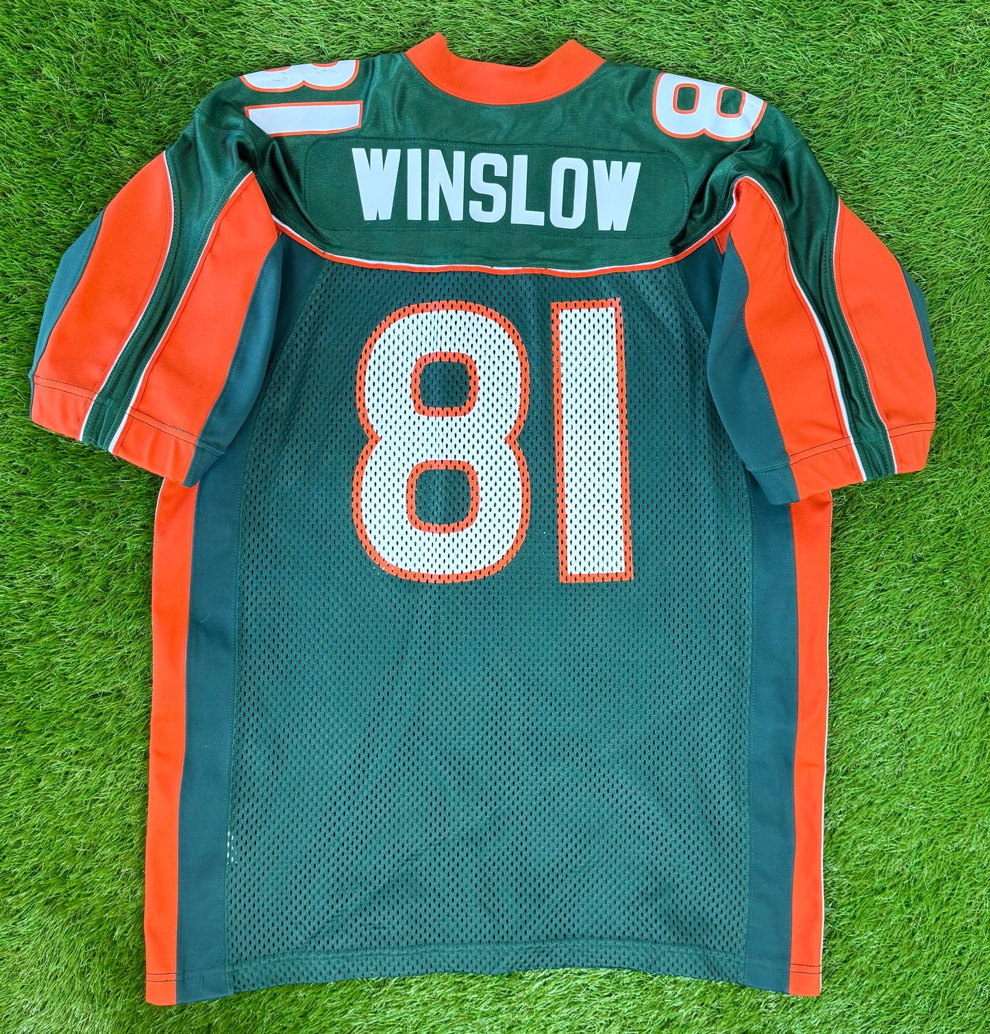 Miami Hurricanes Kellen Winslow Jr. 2003 Tostitos Bowl College Football BCS National Championship Jersey (48/XL)