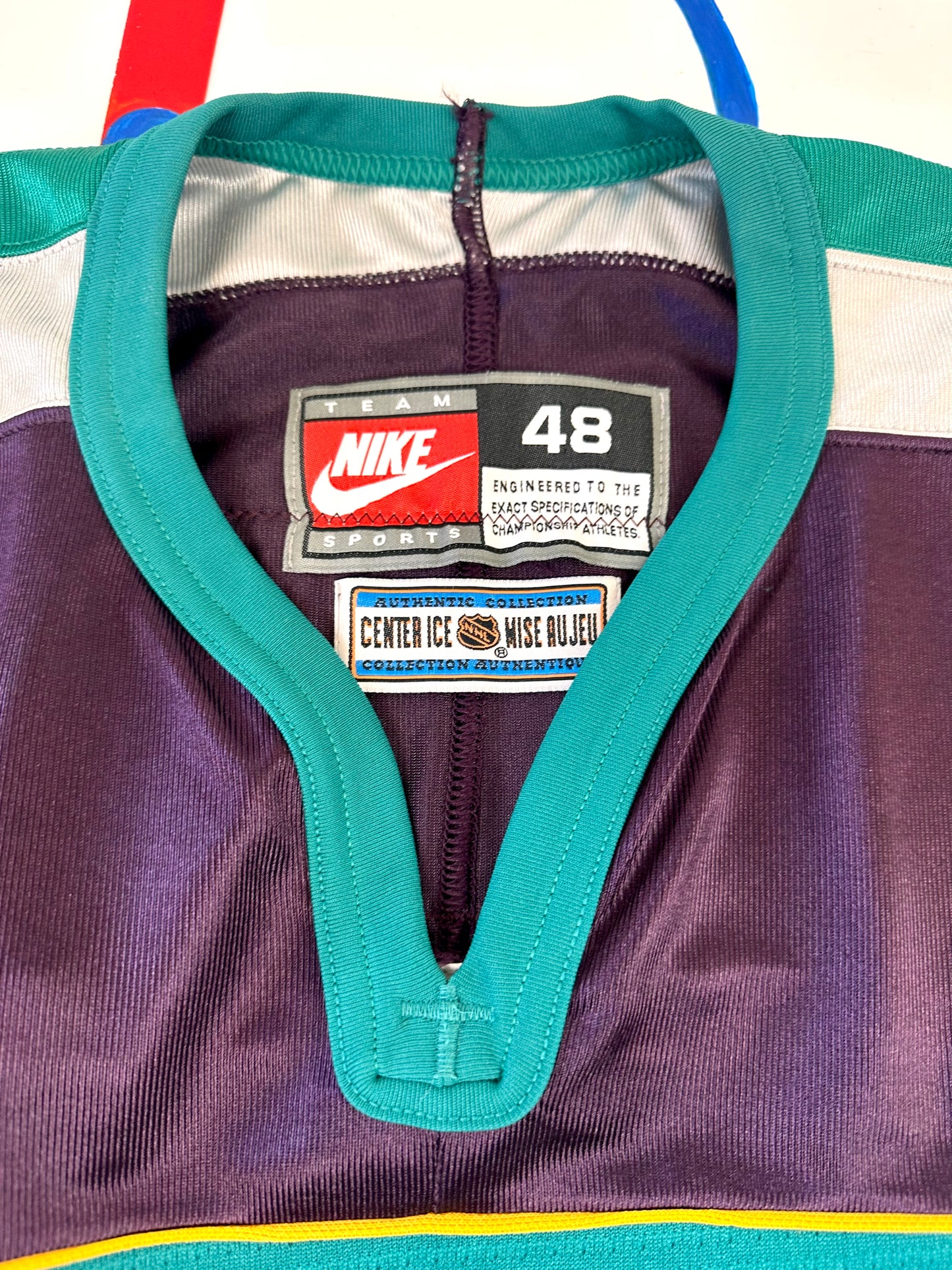 Mighty Ducks of Anaheim 1997-1999 Alternate Teemu Selanne NHL Hockey Jersey (48/Large)