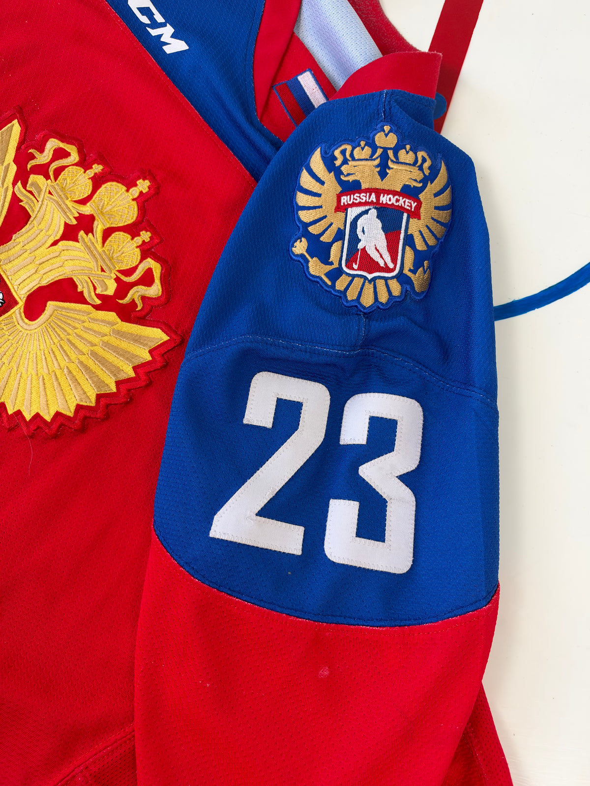 Team Russia Dmitry Zlodeyev 2021 Game Worn Hockey Jersey (48/Large)