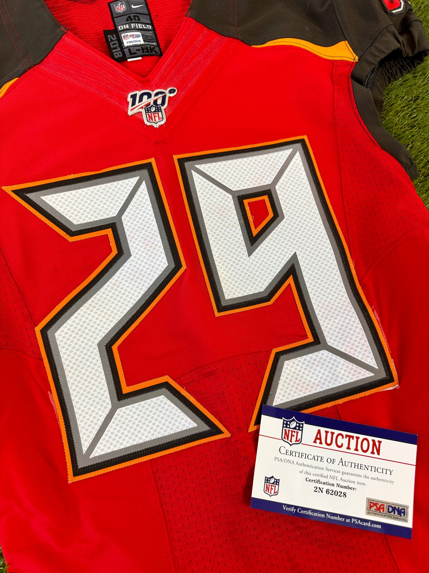 Tampa Bay Buccaneers 2019 Ryan Smith Game Worn NFL Football Jersey (40/Medium)