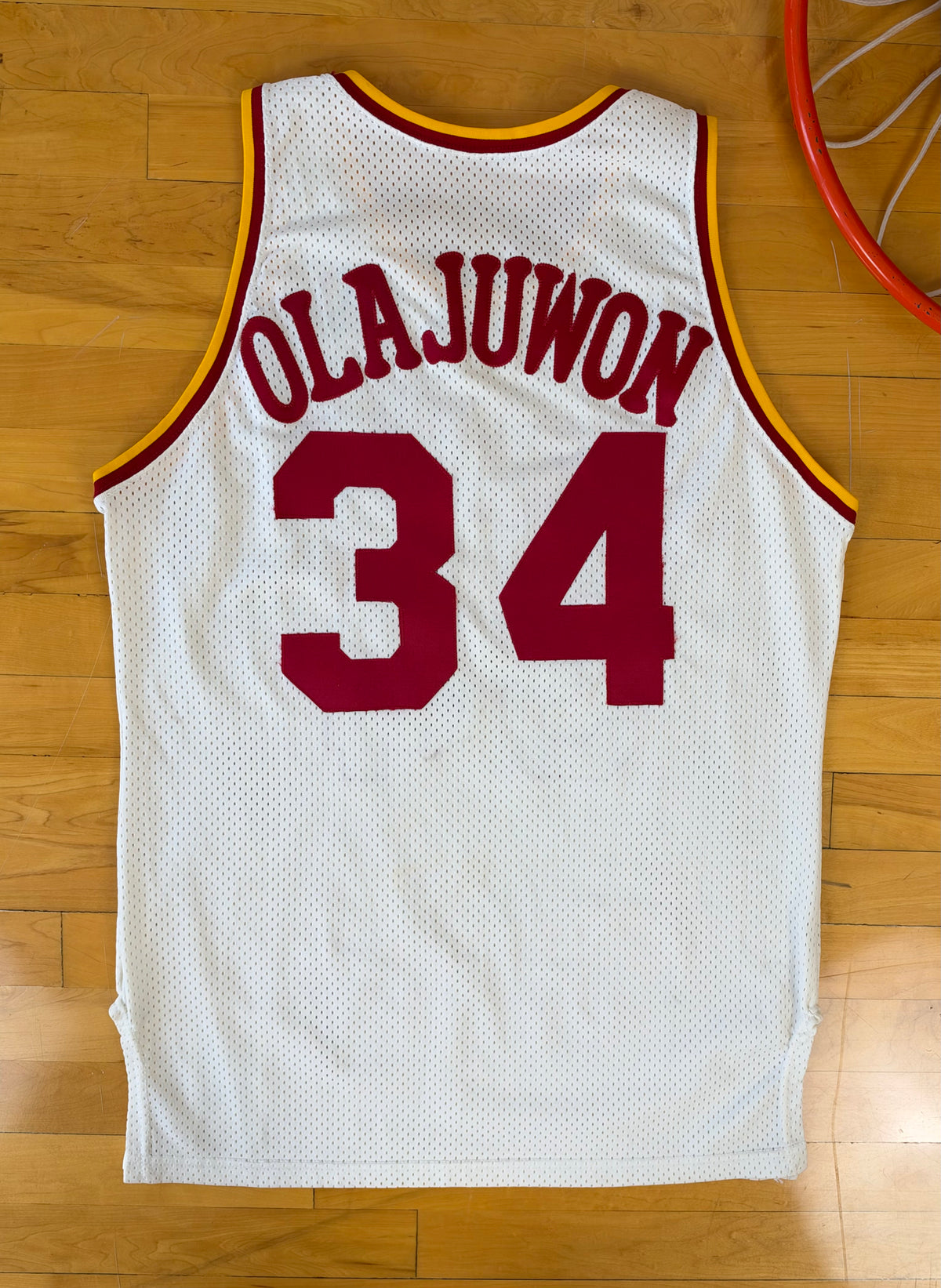 Houston Rockets Hakeem Olajuwon 1989-1990 NBA Basketball Jersey (44/Large)