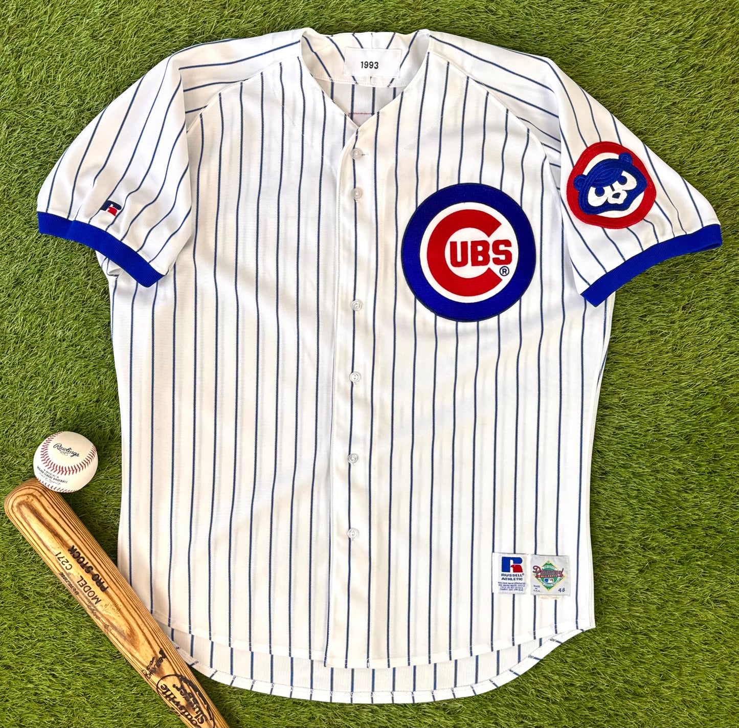 Chicago Cubs 1993 Mark Grace Team Issued MLB Baseball Jersey (48/XL)