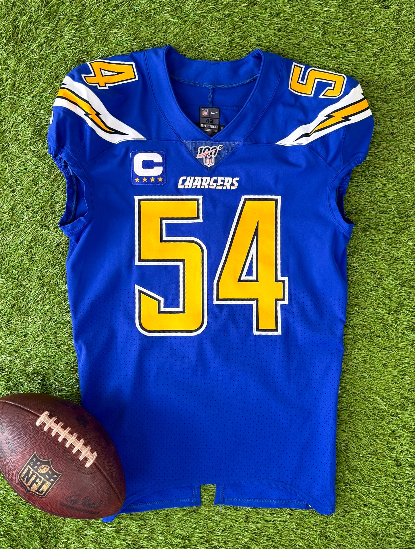 Los Angeles Chargers Melvin Ingram III 2019 Game Issued Alternate NFL Football Jersey (42/Medium)