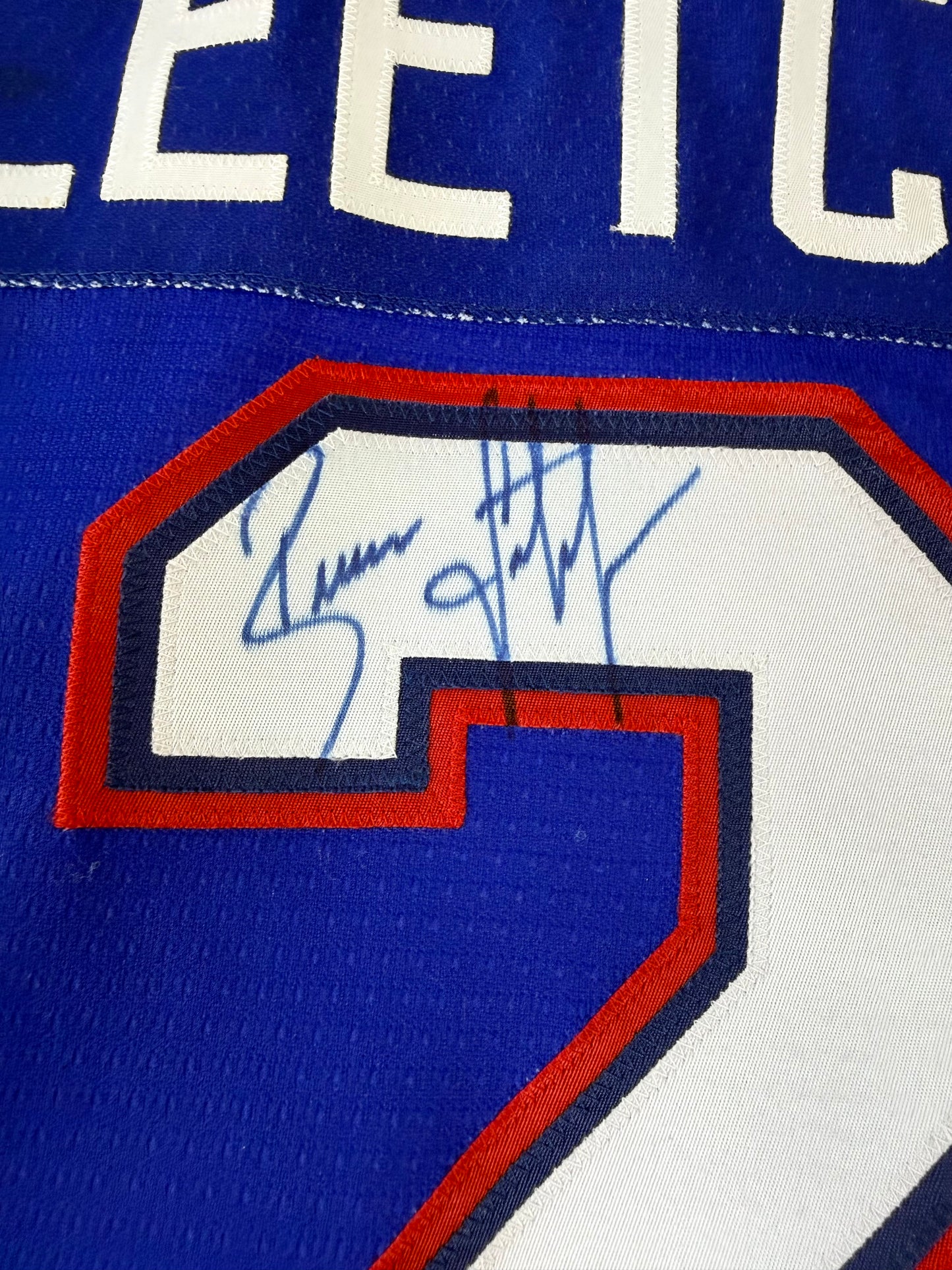 Team USA Brian Leetch Autographed 2004 World Cup of Hockey Jersey (56/XXL)