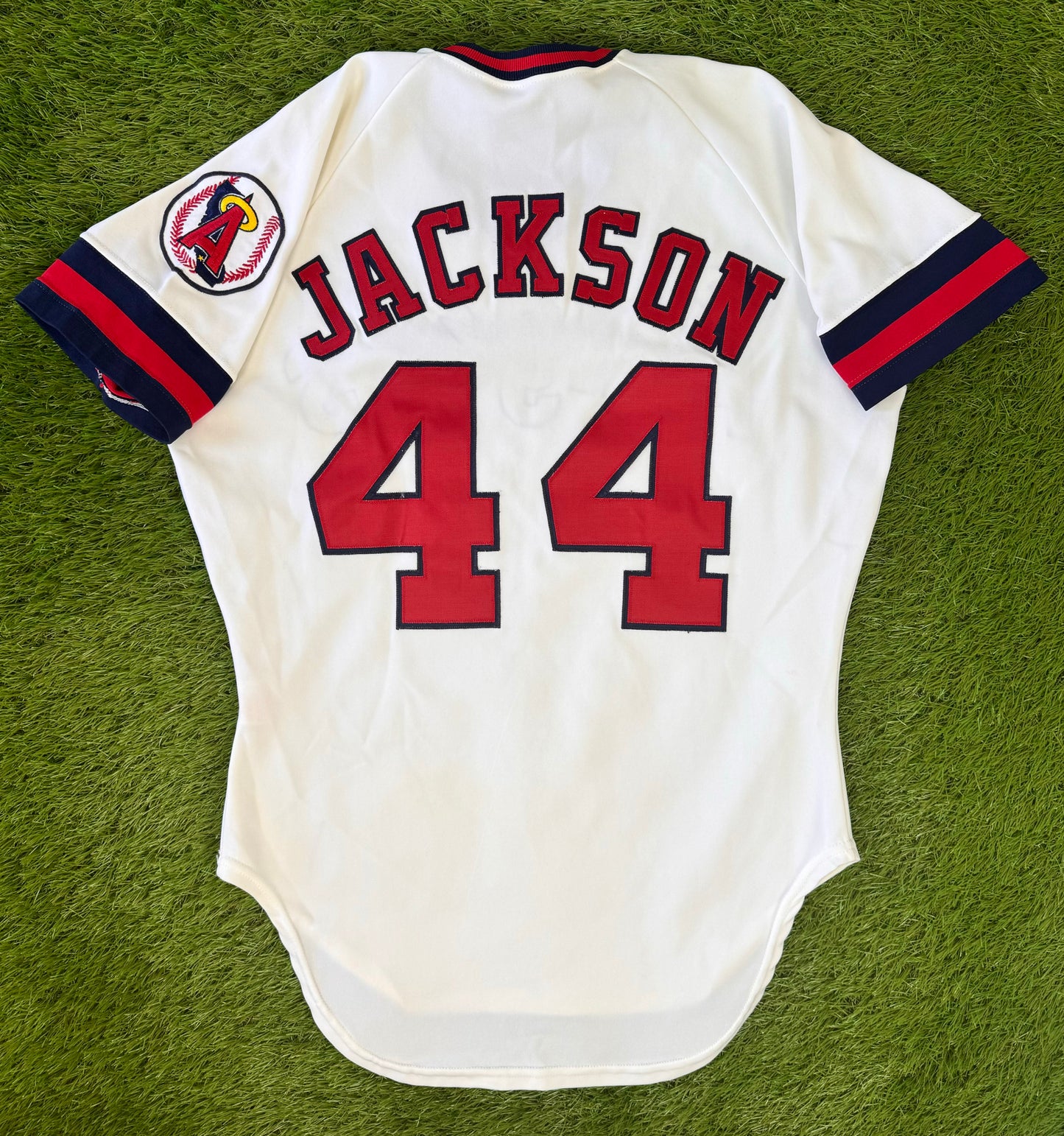 California Angels Reggie Jackson 1985 MLB Baseball Jersey (42/Large)