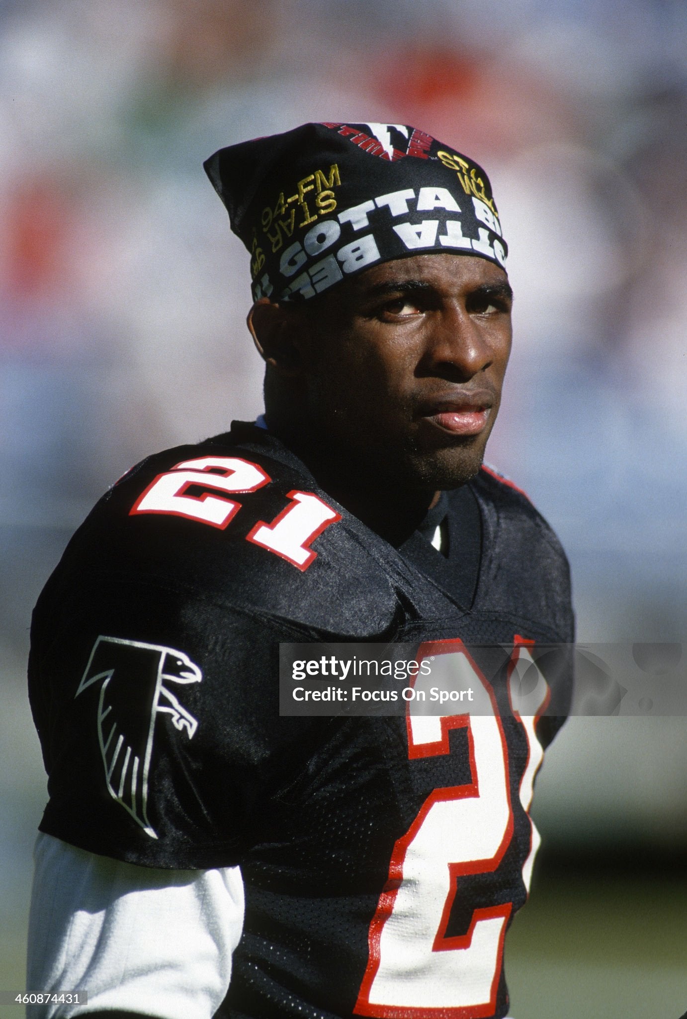 Atlanta Falcons 1990 Deion Sanders NFL Football Jersey (44/Large)
