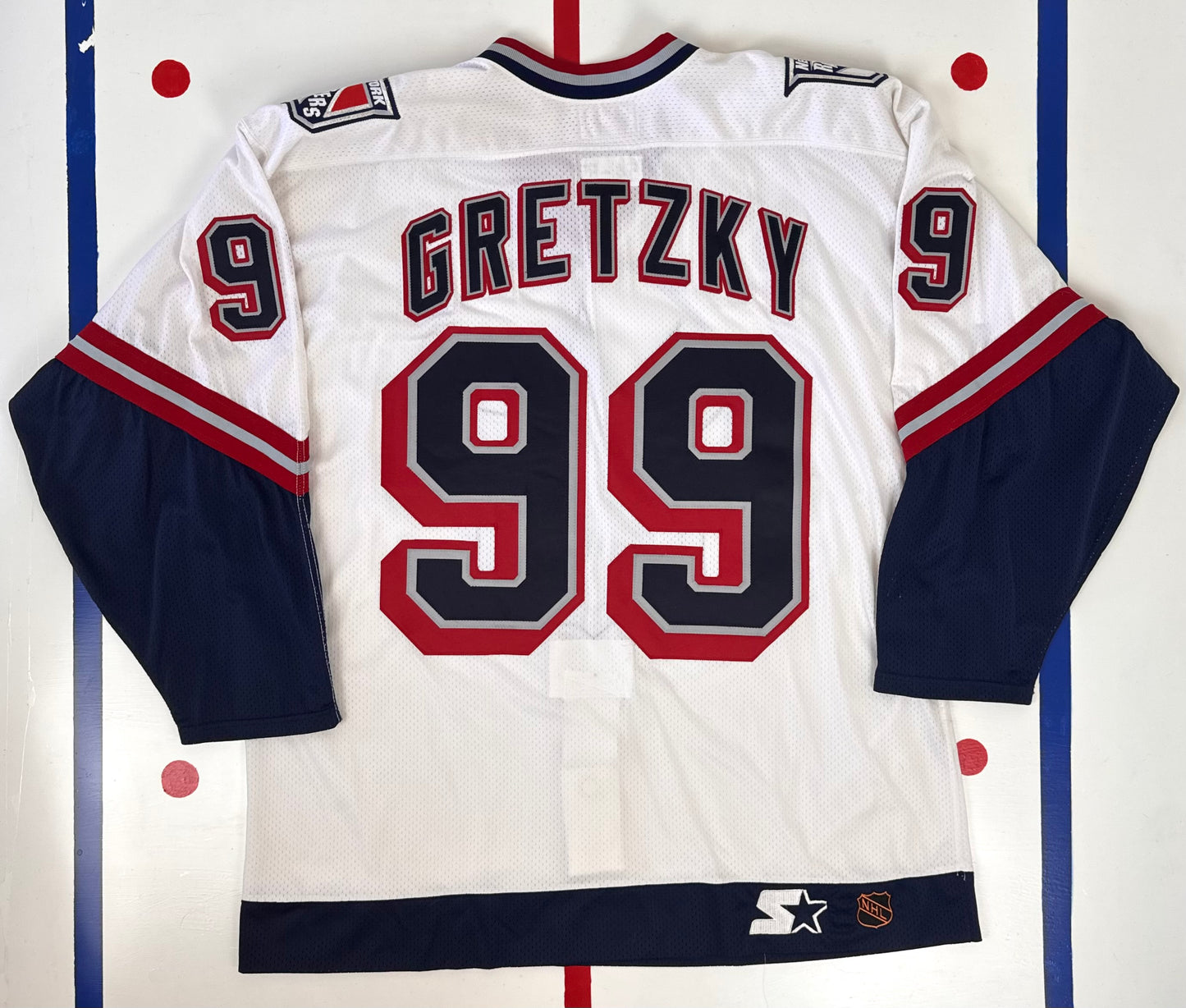 New York Rangers 1998-99 Wayne Gretzky White Lady Liberty NHL Hockey Jersey (54/XL)