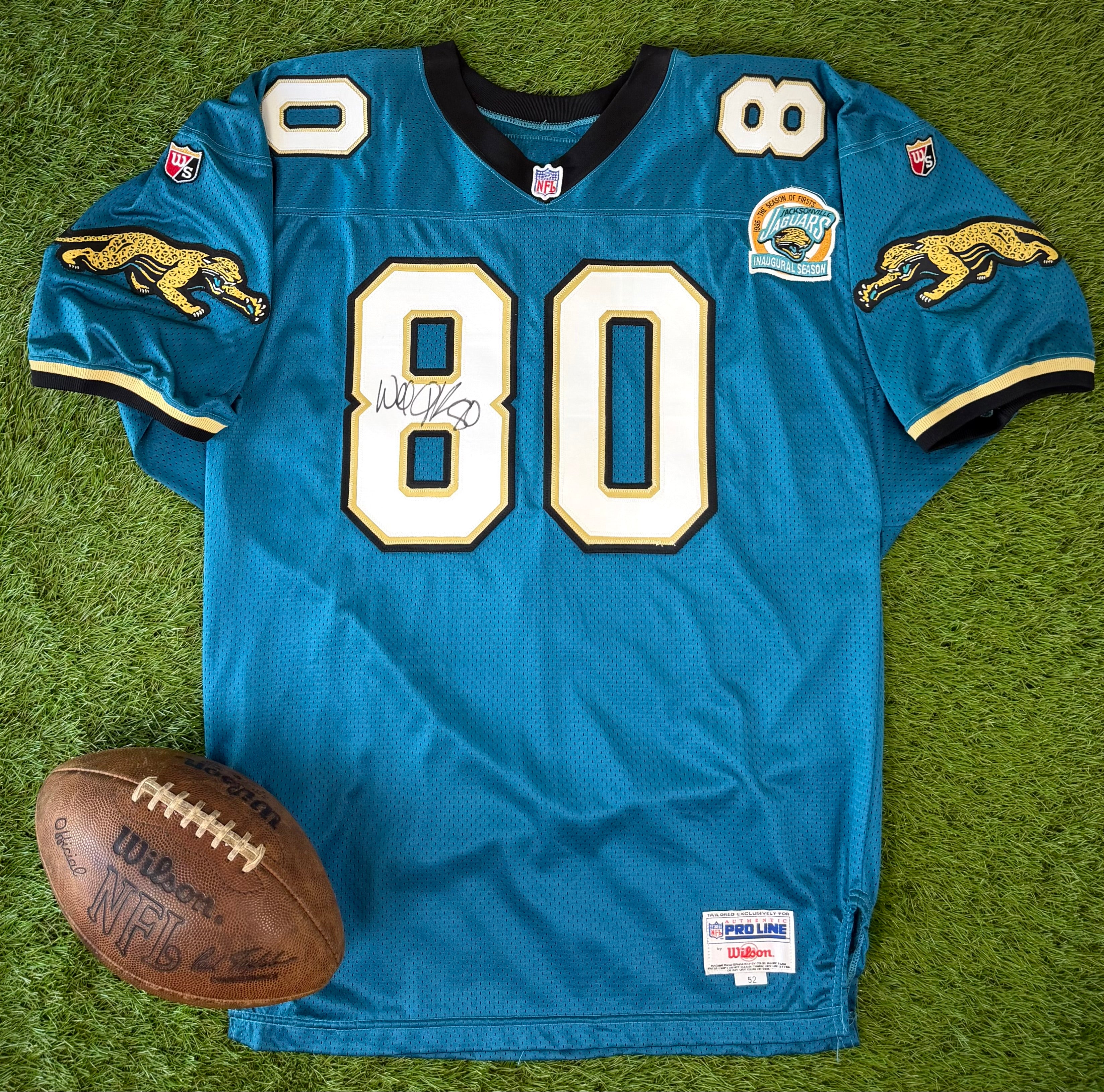 Jacksonville Jaguars Willie Jackson 1995 Autographed NFL Football
