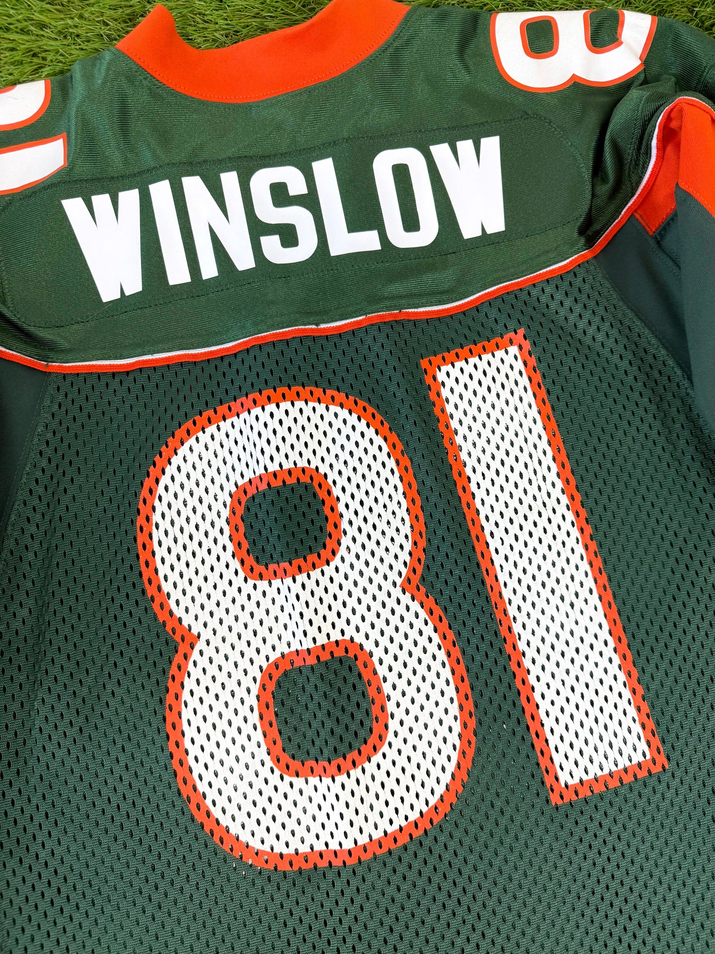 Miami Hurricanes Kellen Winslow Jr. 2003 Tostitos Bowl College Football BCS National Championship Jersey (48/XL)