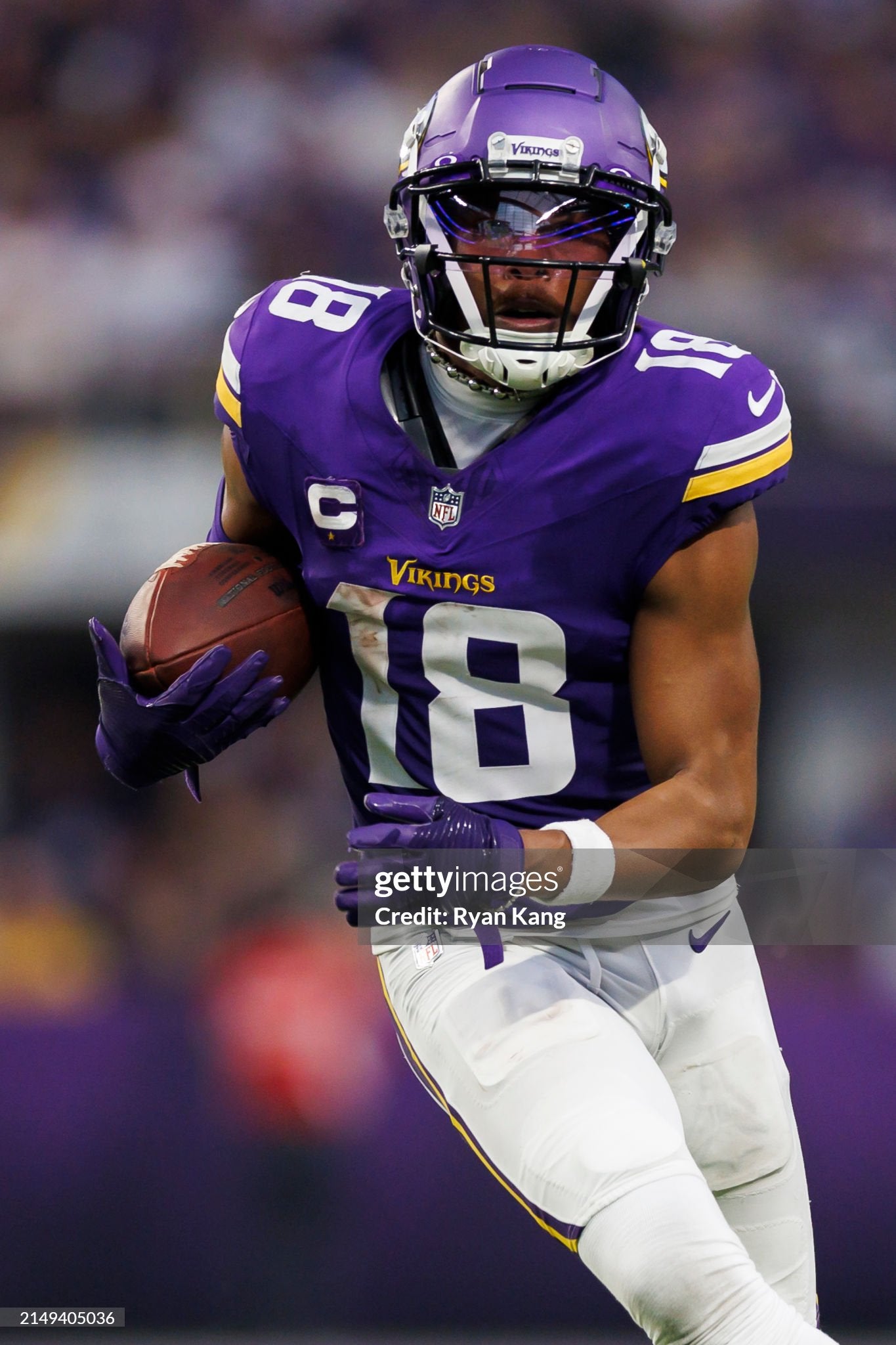 Minnesota Vikings Justin Jefferson 2023 NFL Football Jersey (40/Medium)