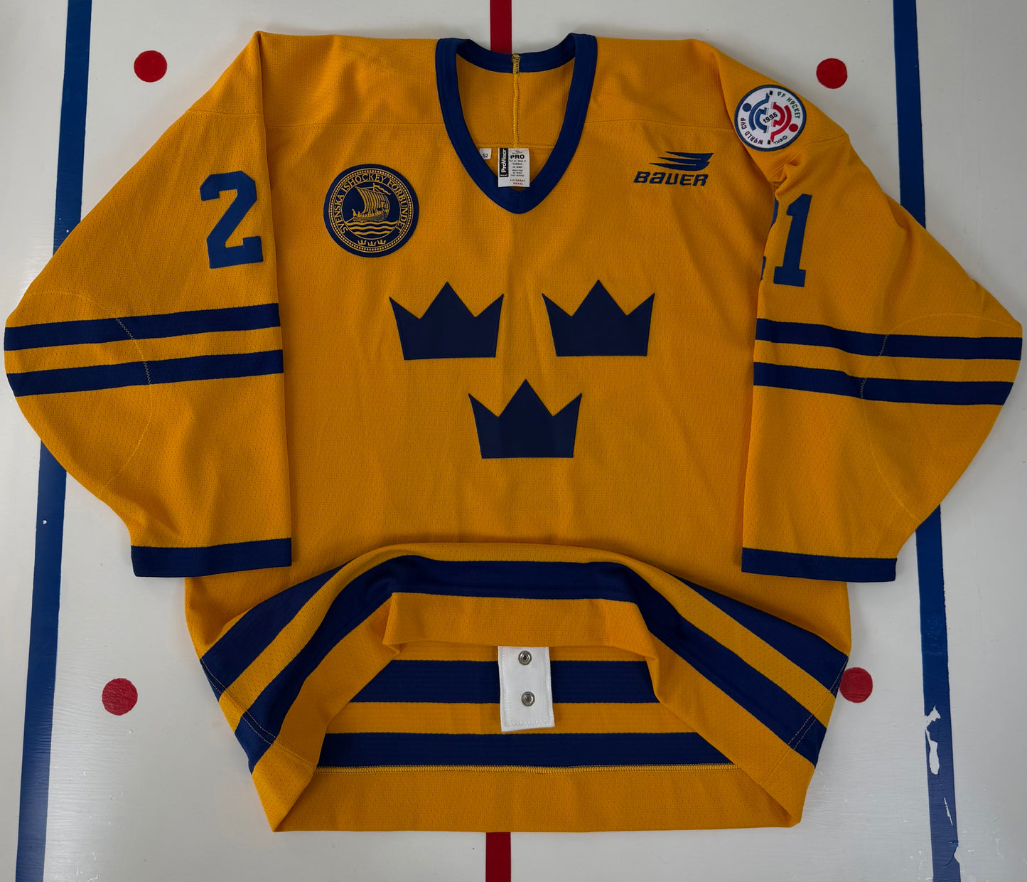 Team Sweden Peter Forsberg 1996 World Cup of Hockey Jersey (52/XL)