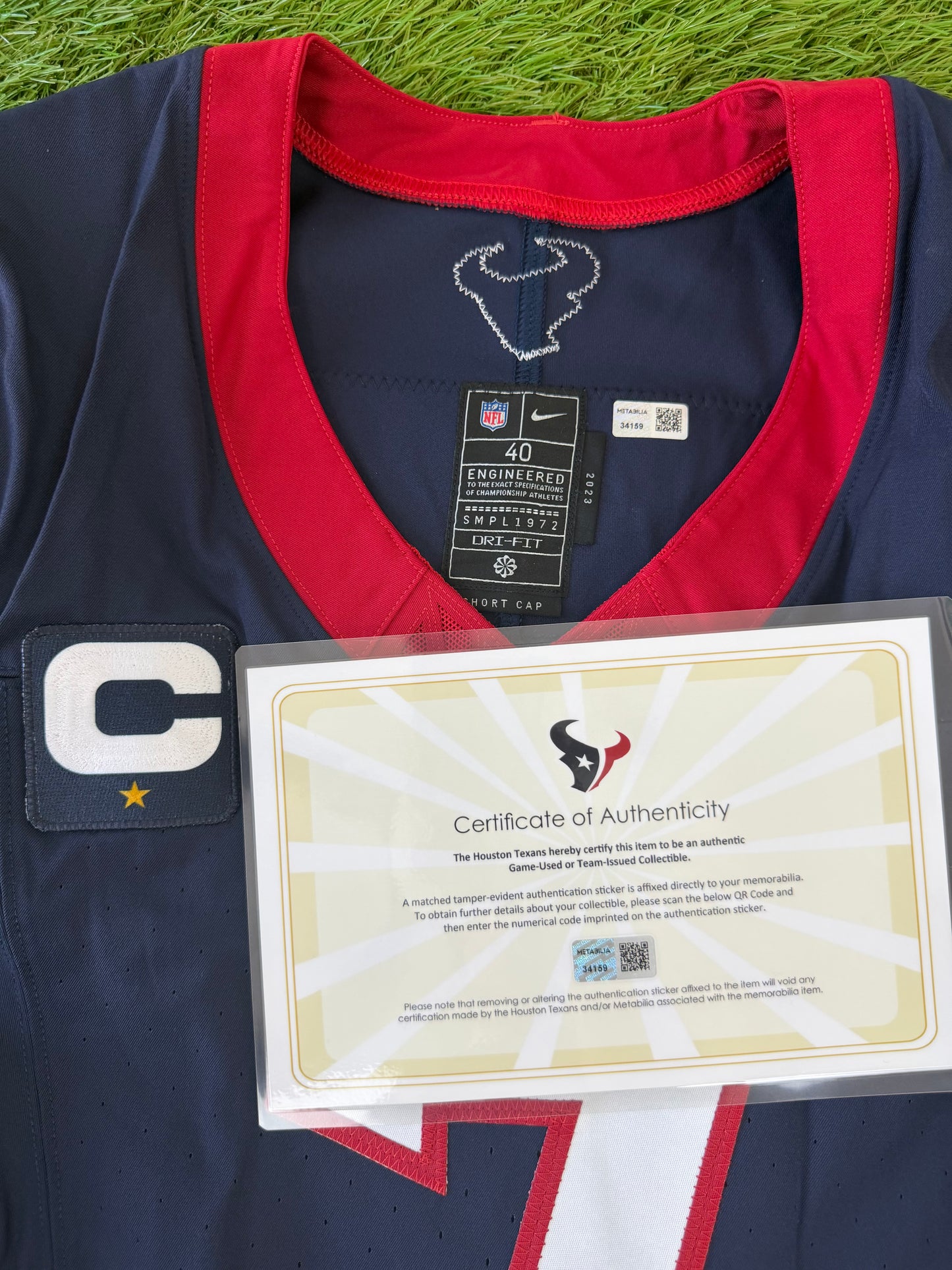 Houston Texans CJ Stroud 2023 Team Issued NFL Football Jersey (40/Medium)