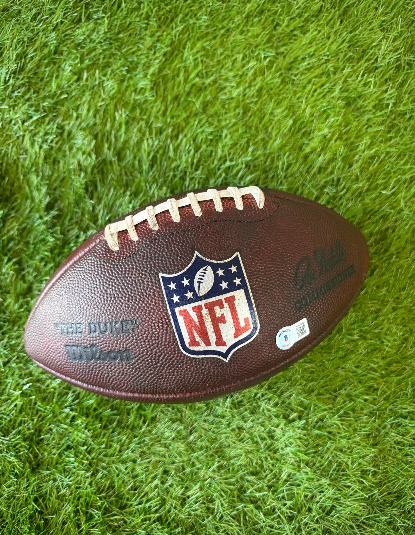 Game Used Pittsburgh Steelers NFL Football “The Duke” Ball Signed by Kenny Pickett and George Pickens