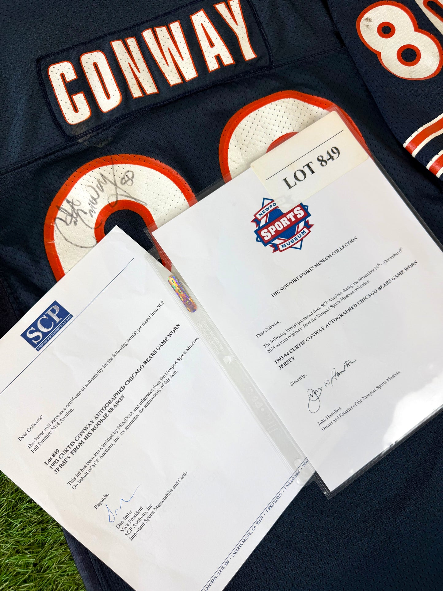 Chicago Bears Curtis Conway 1993 Game Worn NFL Football Jersey (44/Large)