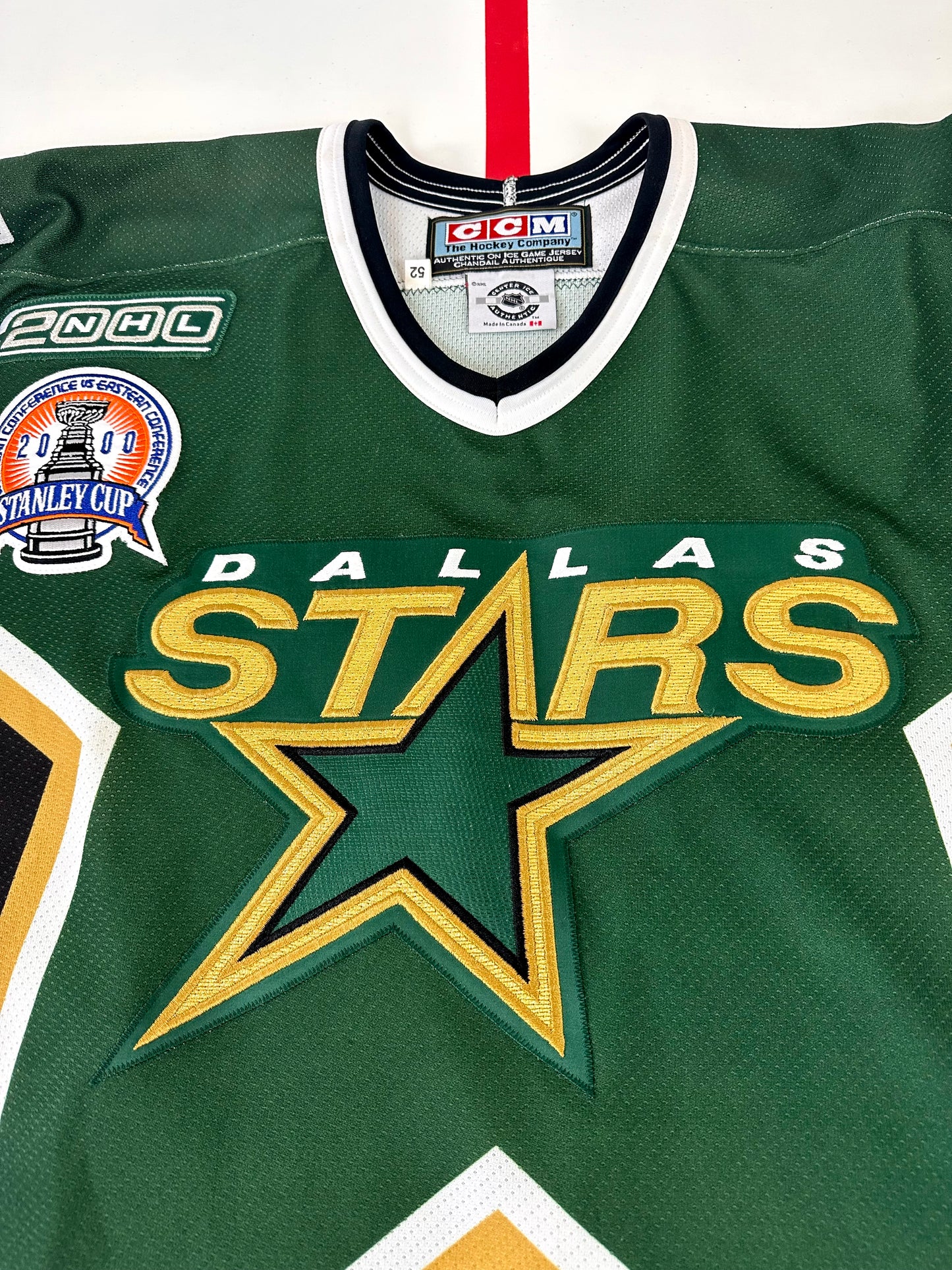 Dallas Stars Ed Belfour 2000 Stanley Cup Finals NHL Hockey Jersey (52/XL)
