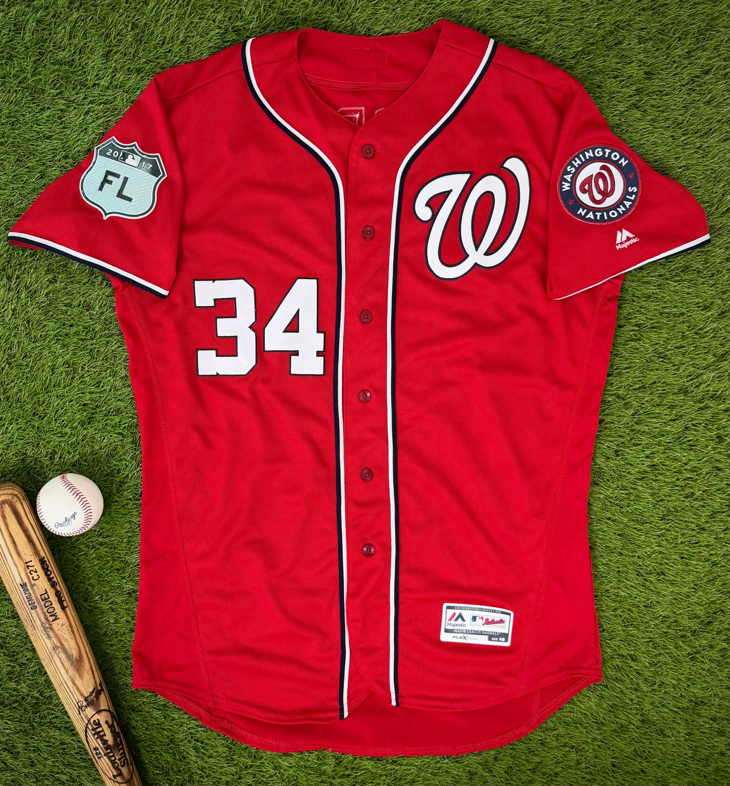 Washington Nationals Bryce Harper 2017 Spring Training MLB Baseball Jersey (48/XL)