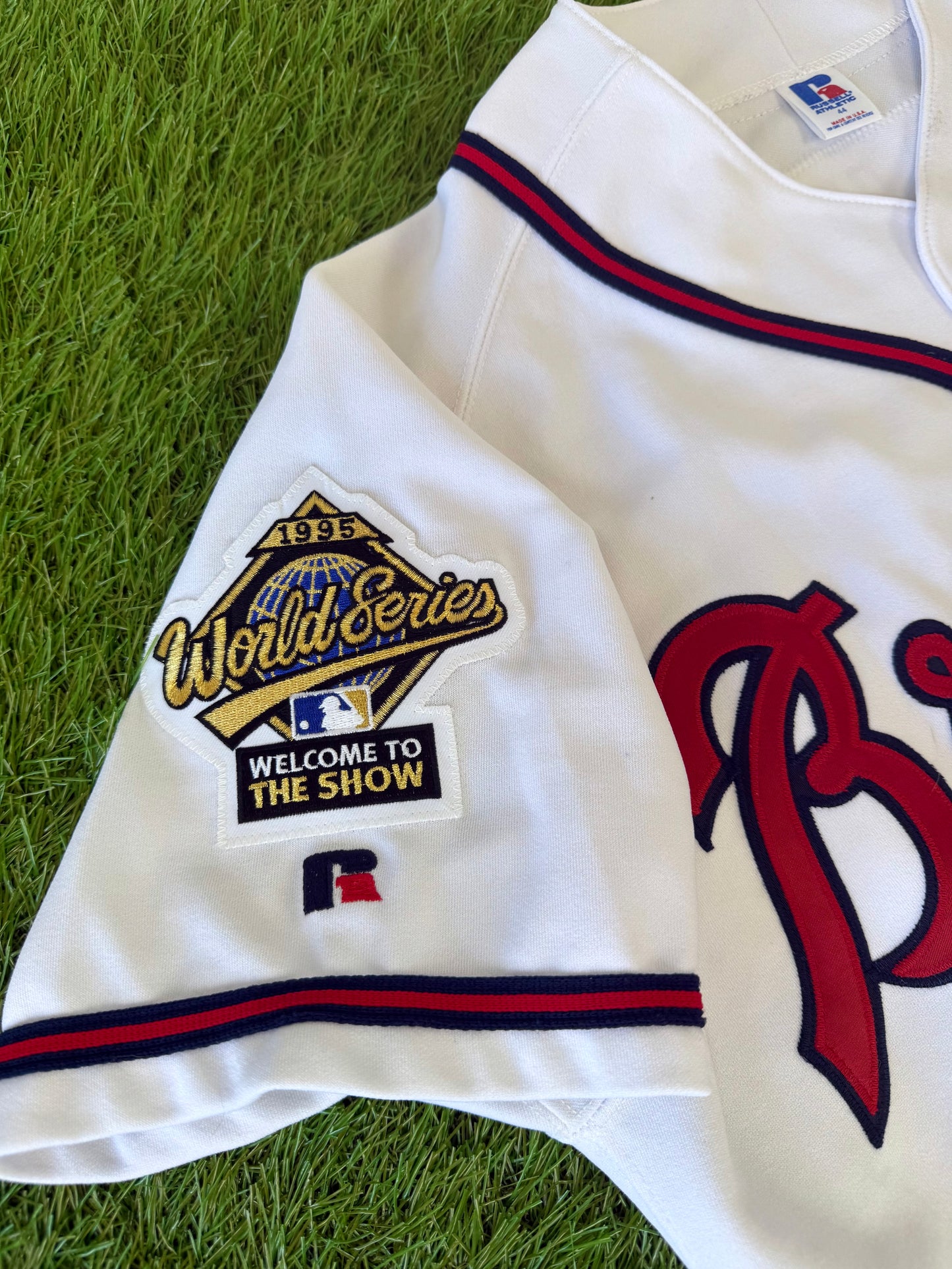 Atlanta Braves Chipper Jones 1995 World Series MLB Baseball Jersey (44/Large)