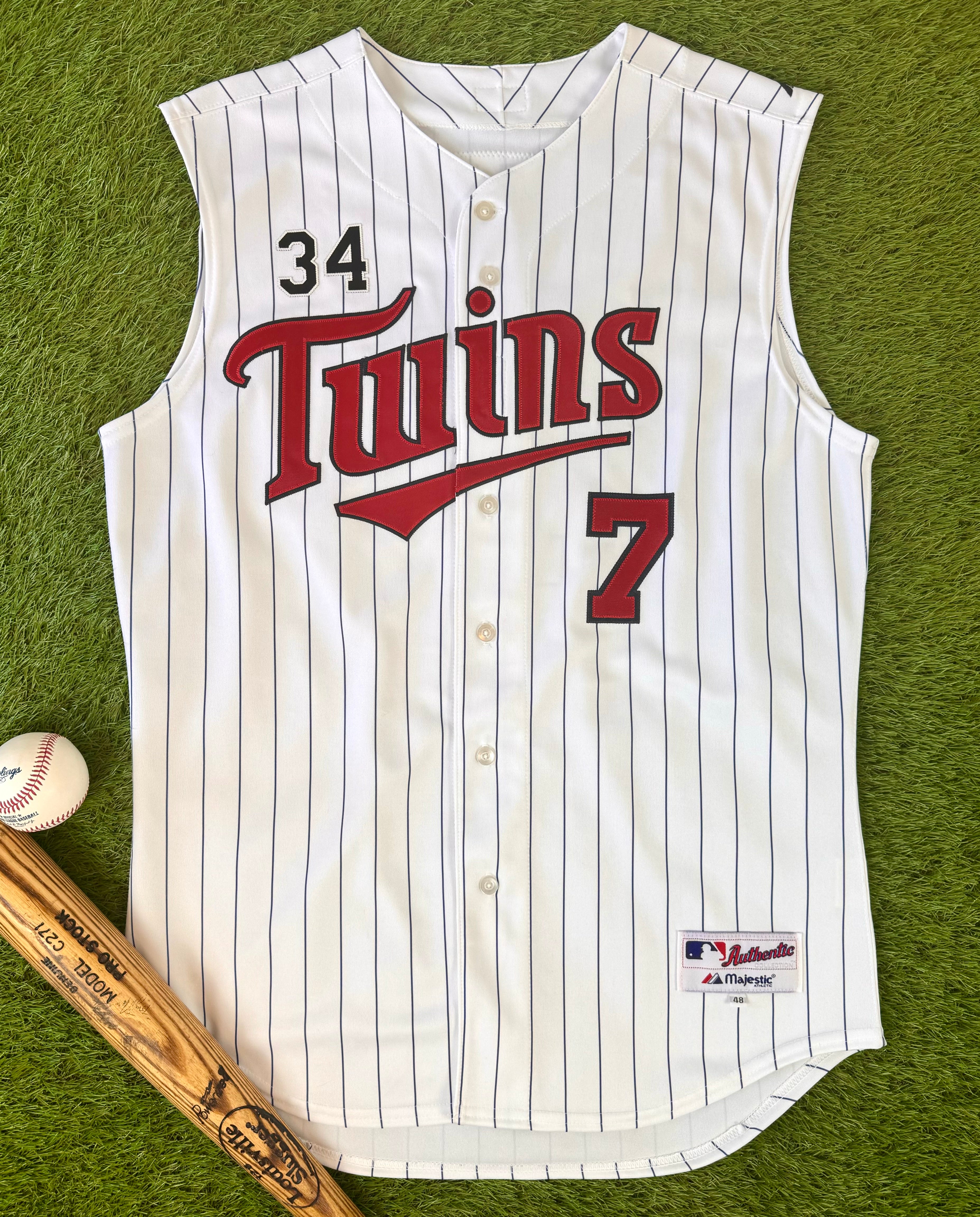 Joe Mauer Majestic MLB Minnesota Twins Road hot Men's Jersey XL w/Team Patch