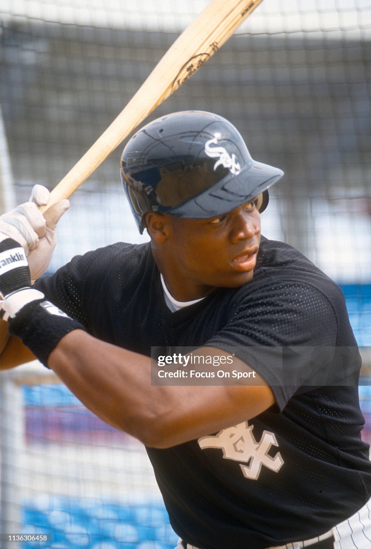 Chicago White Sox Frank Thomas 1992 Batting Practice MLB Baseball Jersey (44/Large)