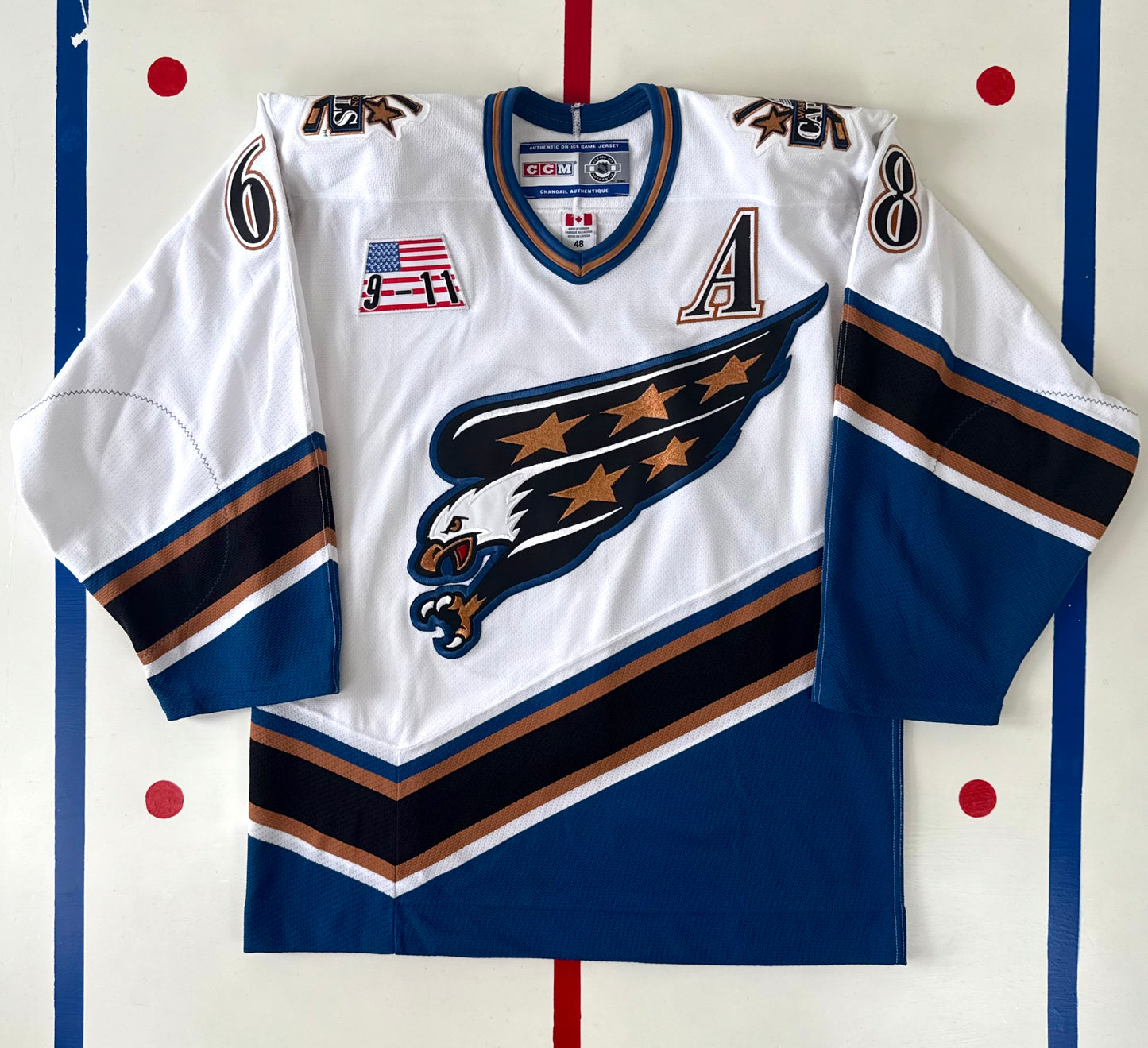 Washington Capitals Jaromir Jagr 2001-2002 NHL Hockey Jersey (48/Large)