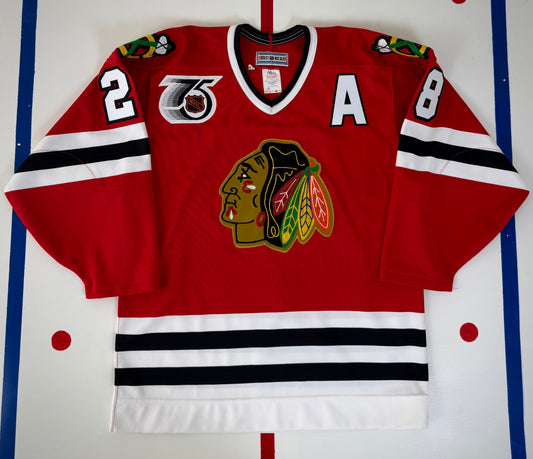 Chicago Blackhawks Steve Larmer 1992 NHL Hockey Jersey (44/Medium)