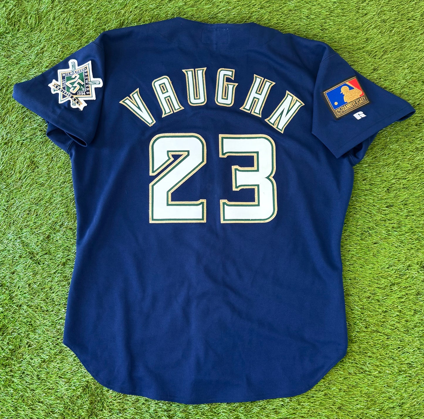 Milwaukee Brewers Greg Vaughn 1994 Team Issued MLB Baseball Jersey (50/XL)