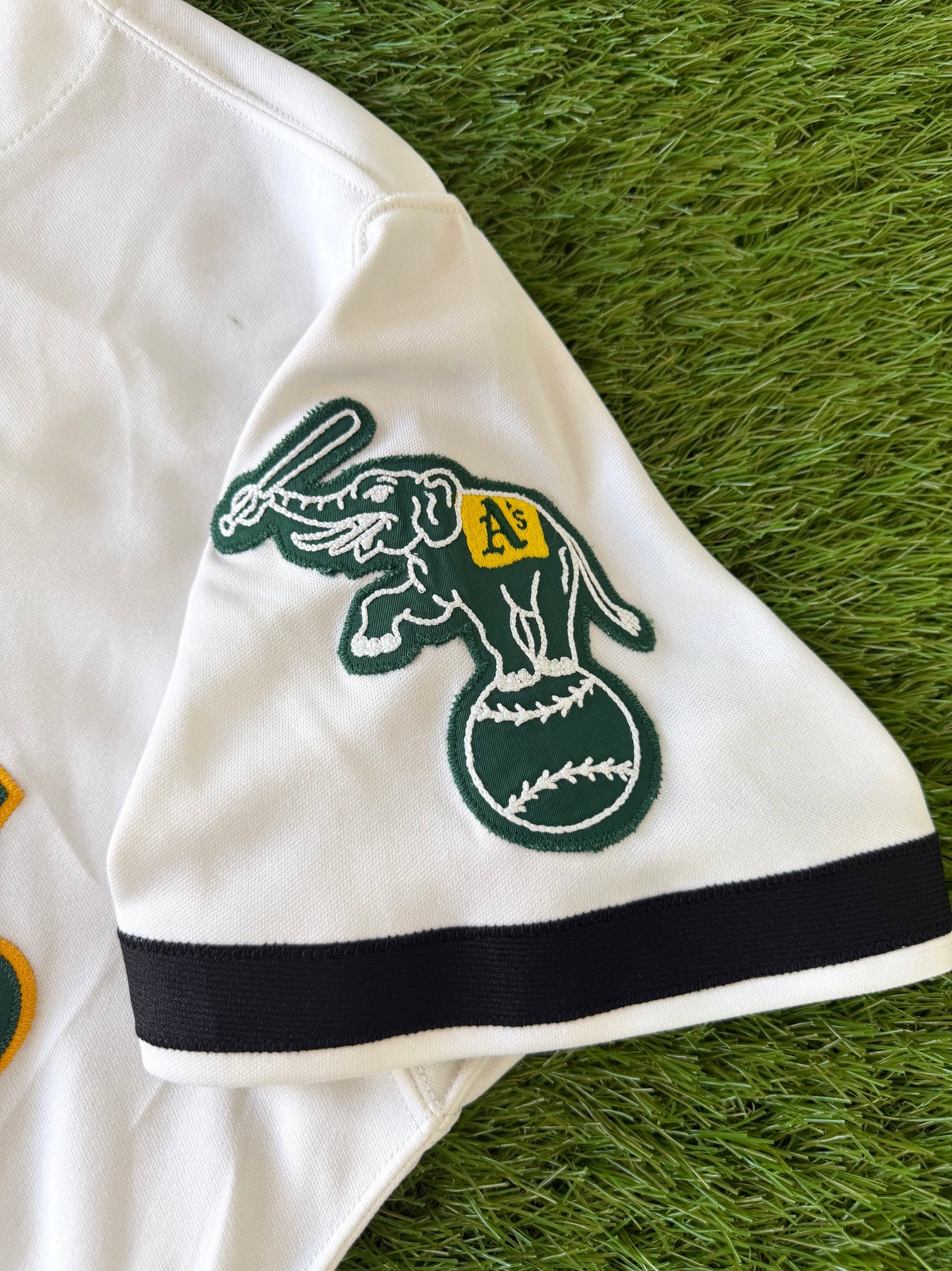 Oakland Athletics Mark McGwire 1989 World Series MLB Baseball Jersey (48/XL)