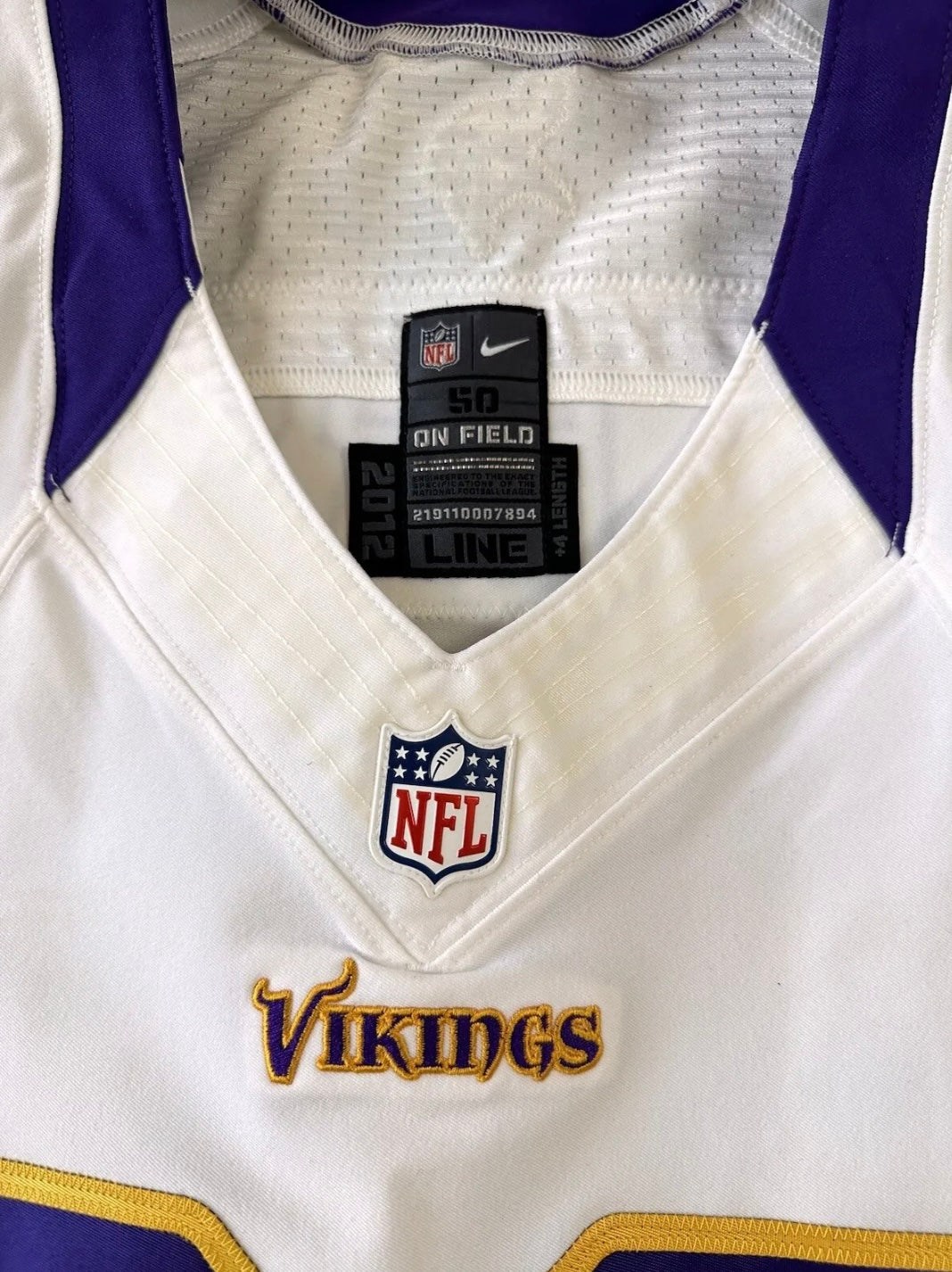 Minnesota Vikings Adrian Peterson 2012 Team Issued NFL Football Jersey Grail Snipes