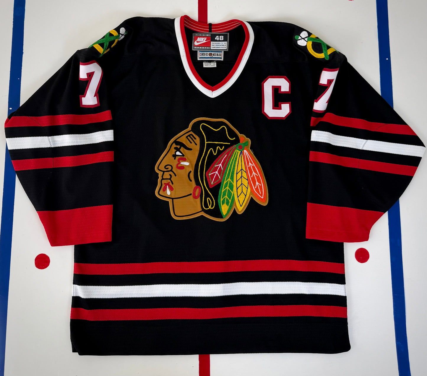 Chicago Blackhawks Chris Chelios 1996-1999 Alternate NHL Hockey Jersey (48/Medium)